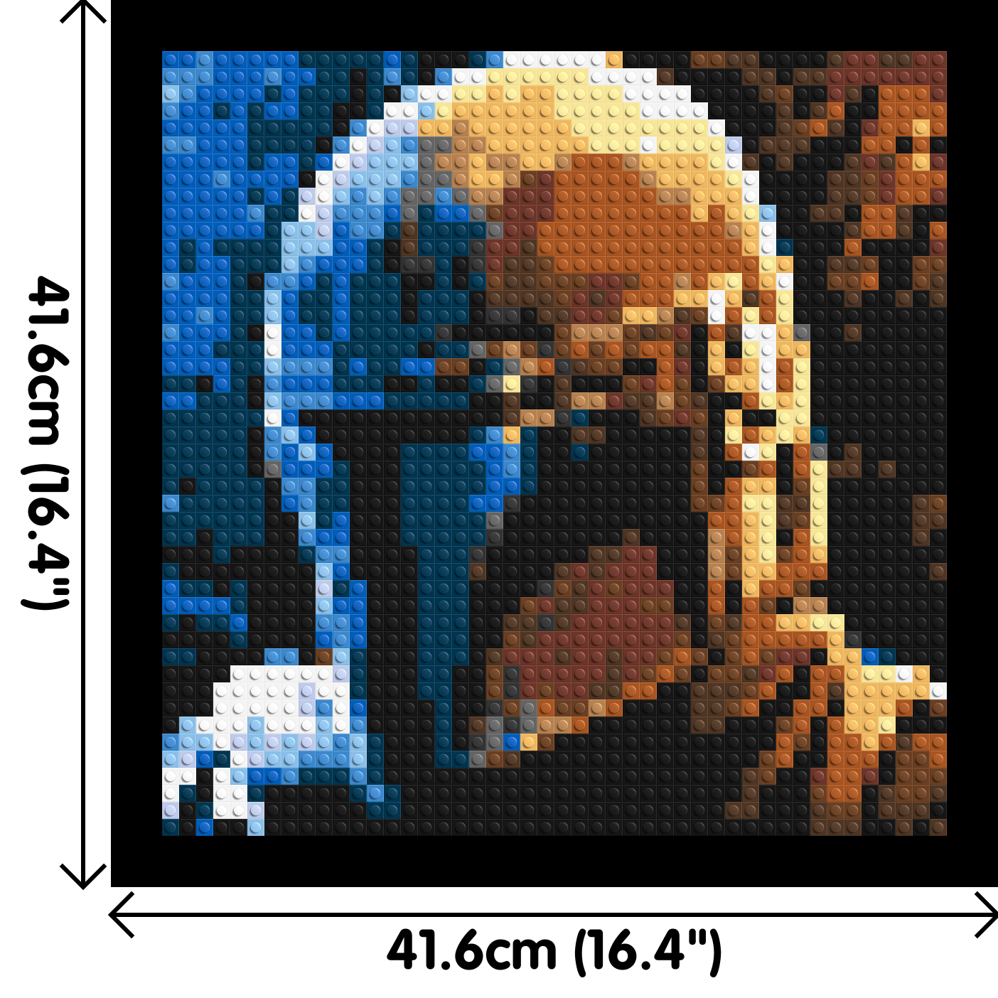 Din Djarin Star Wars - Brick Art Mosaic Kit 2x2 dimensions with frame