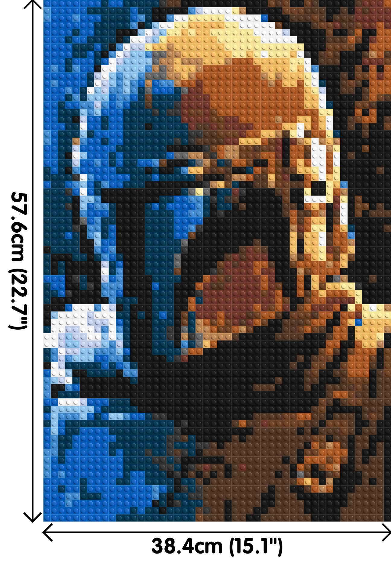 Din Djarin Star Wars - Brick Art Mosaic Kit 2x3 dimensions