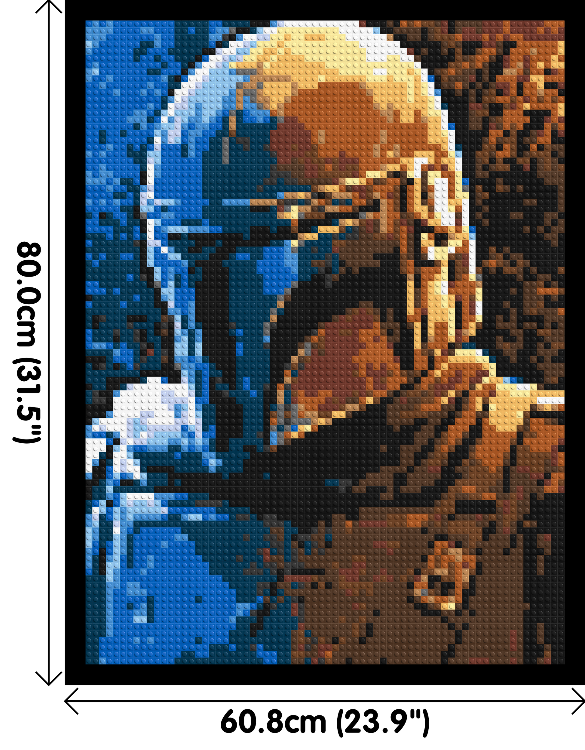 Din Djarin Star Wars - Brick Art Mosaic Kit 3x4 dimensions with frame