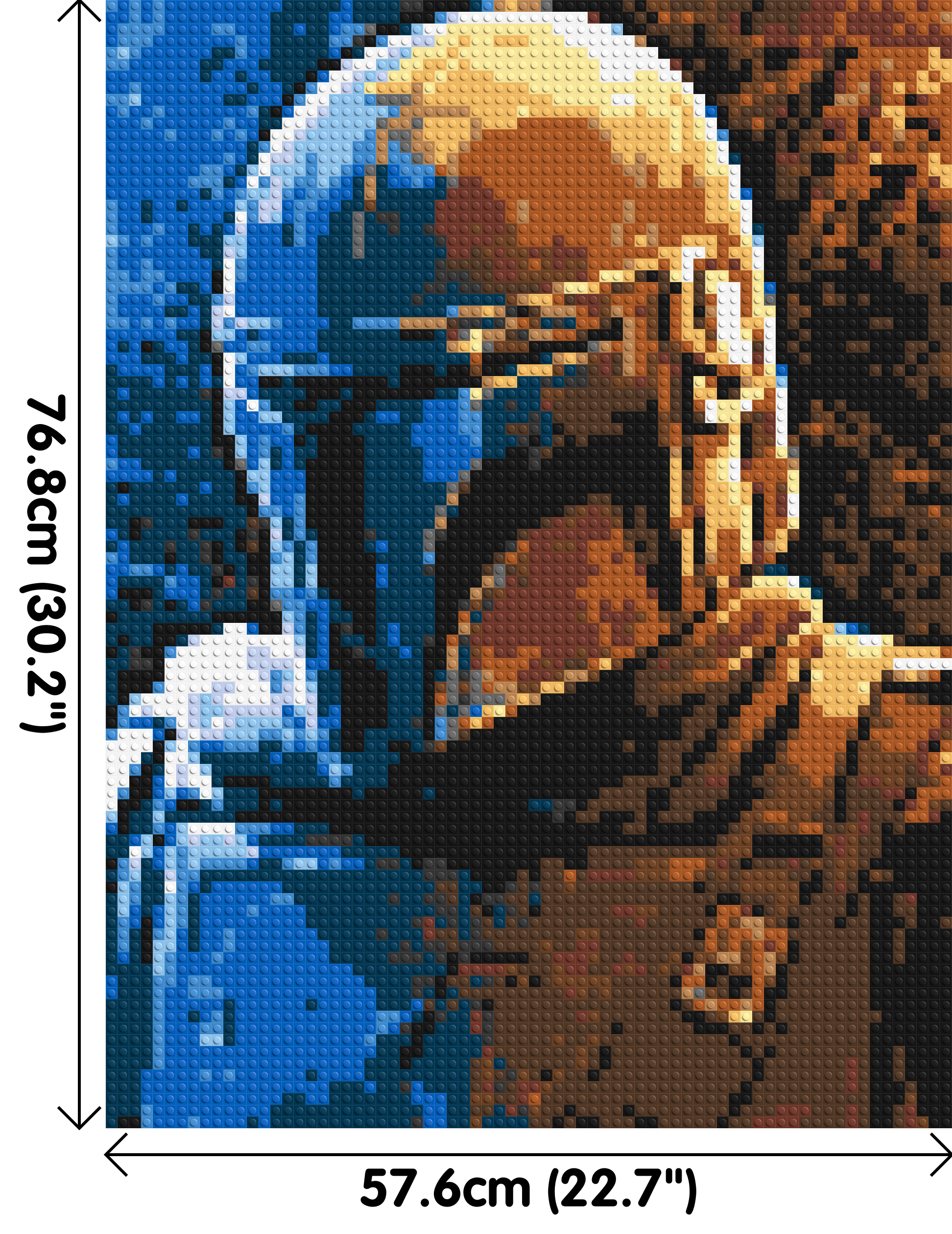 Din Djarin Star Wars - Brick Art Mosaic Kit 3x4 dimensions