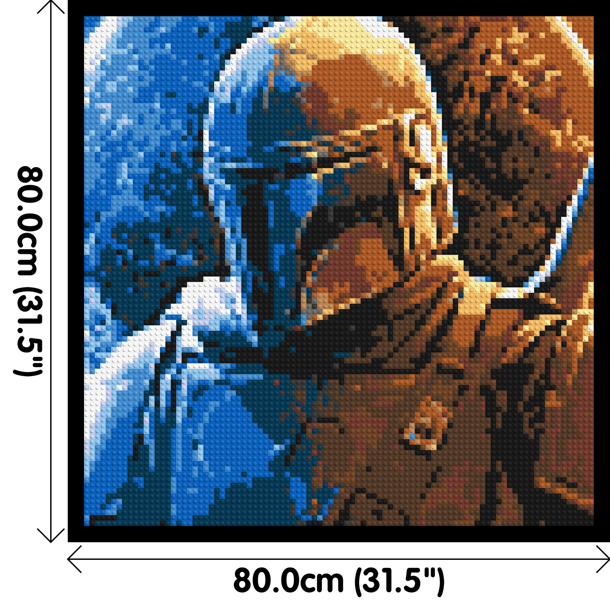 Din Djarin Star Wars - Brick Art Mosaic Kit 4x4 dimensions with frame