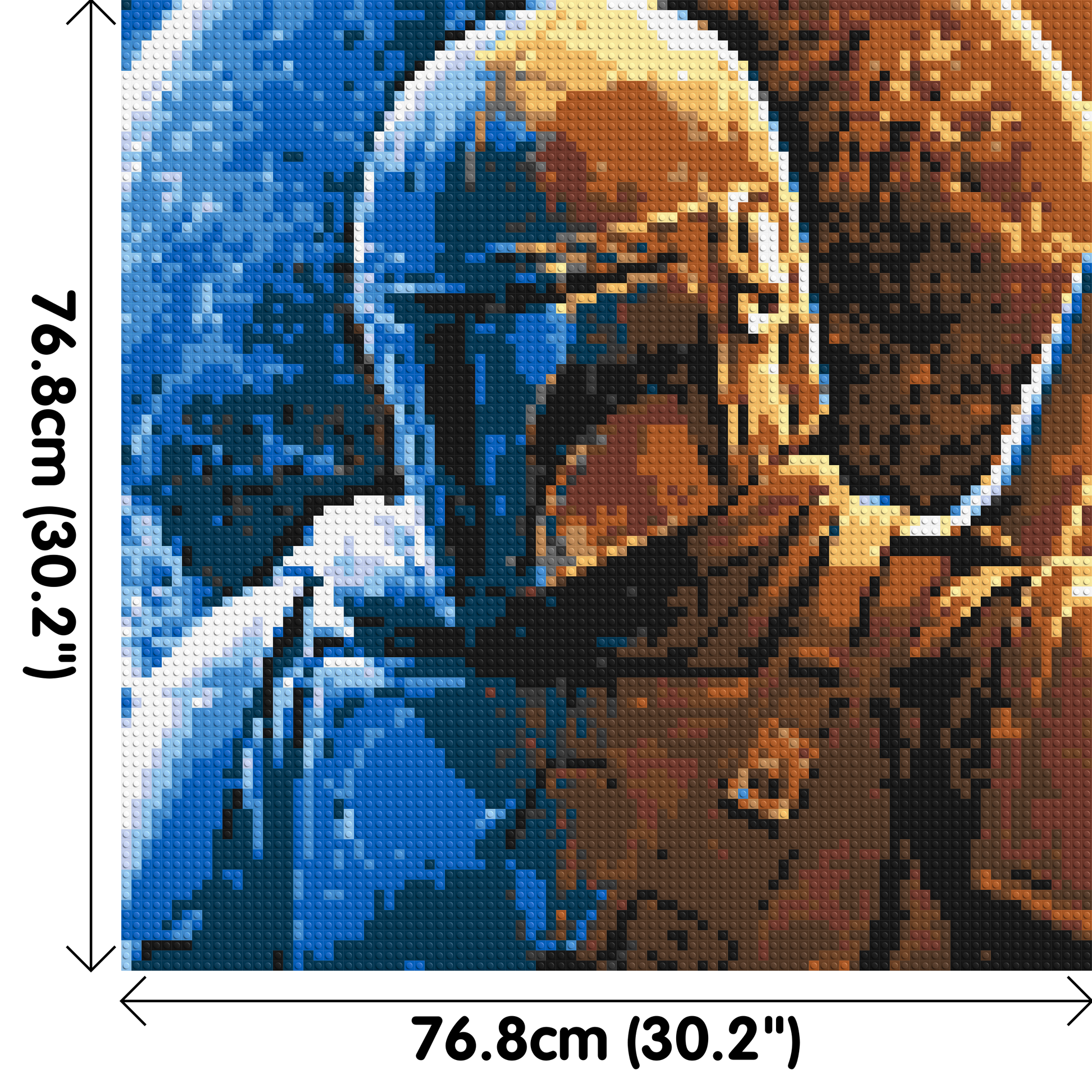 Din Djarin Star Wars - Brick Art Mosaic Kit 4x4 dimensions