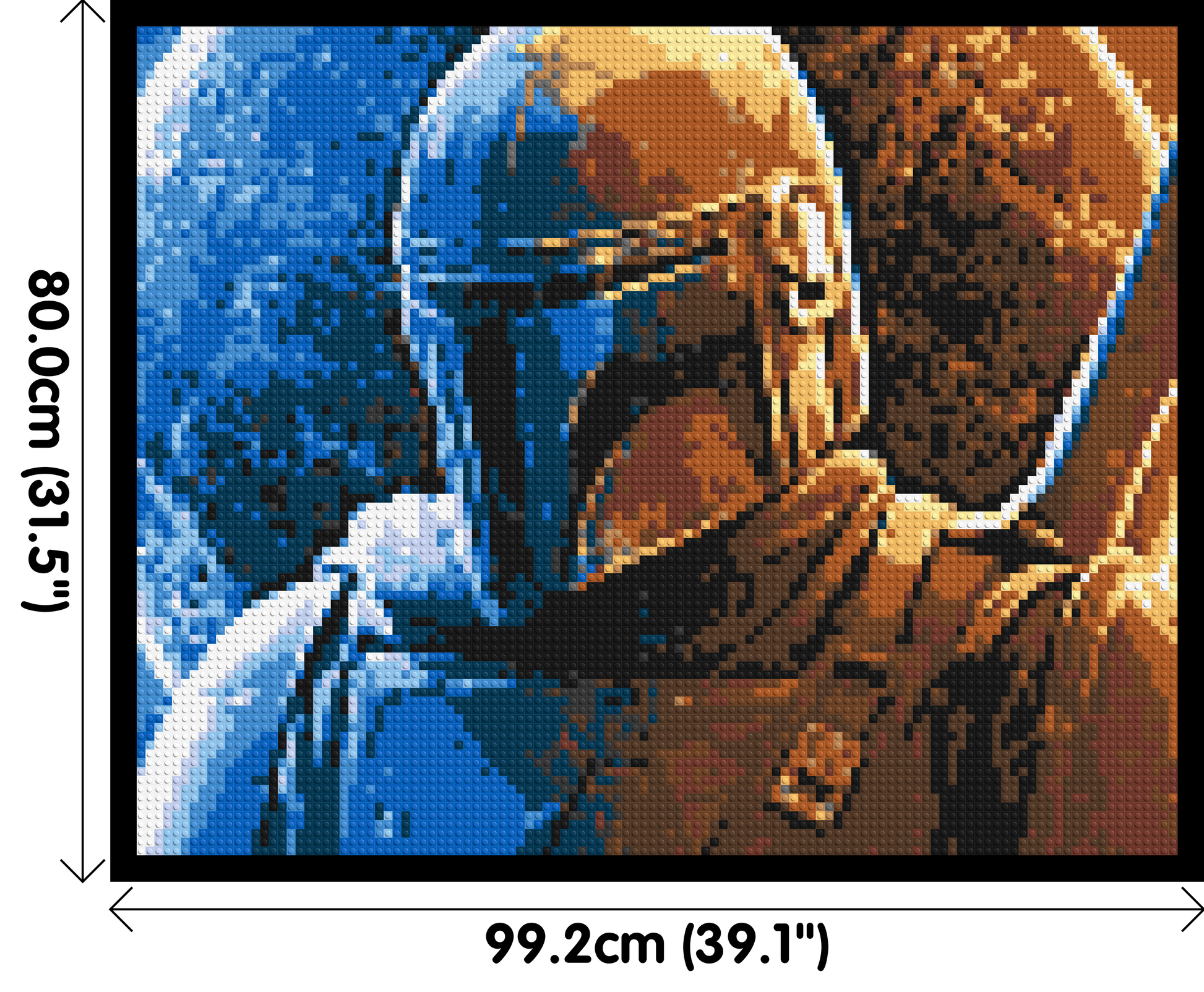Din Djarin Star Wars - Brick Art Mosaic Kit 5x4 dimensions with frame