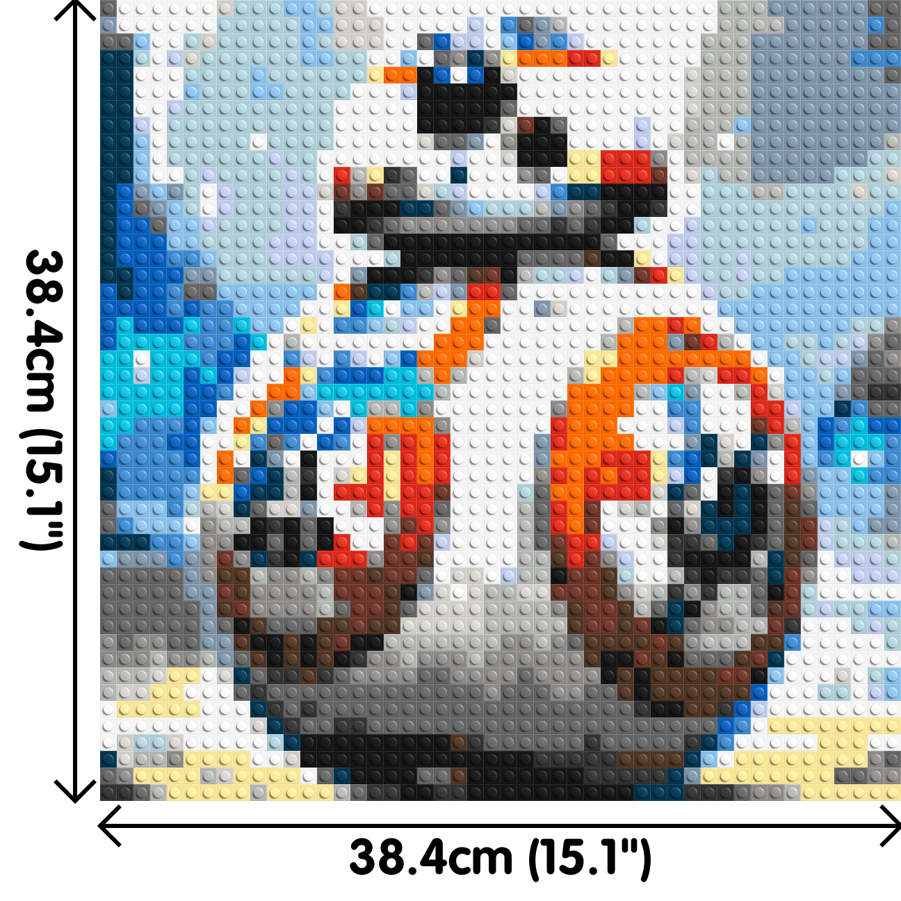 BB-8 - Star Wars - Brick Art Mosaic Kit 2x2 dimensions