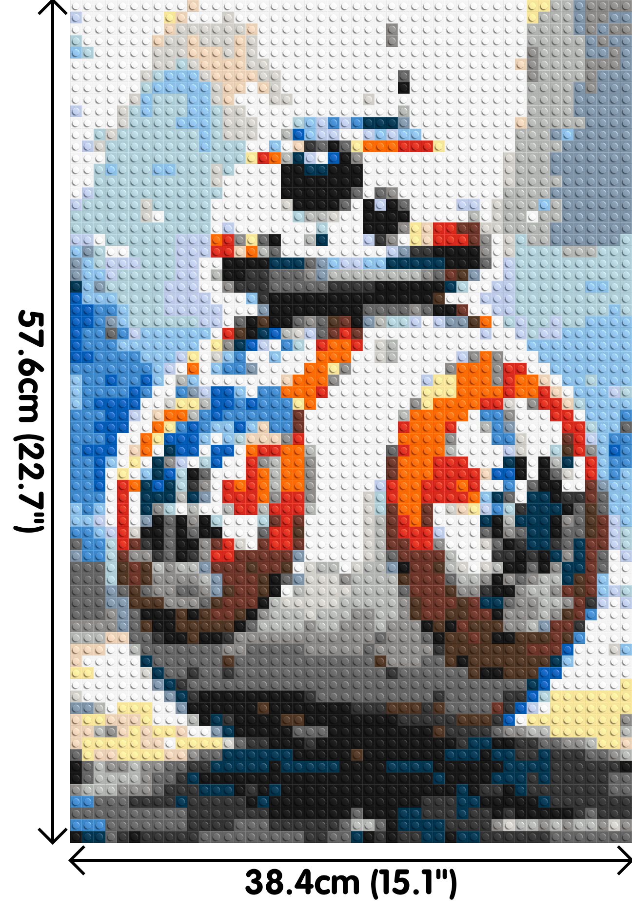 BB-8 - Star Wars - Brick Art Mosaic Kit 2x3 large
