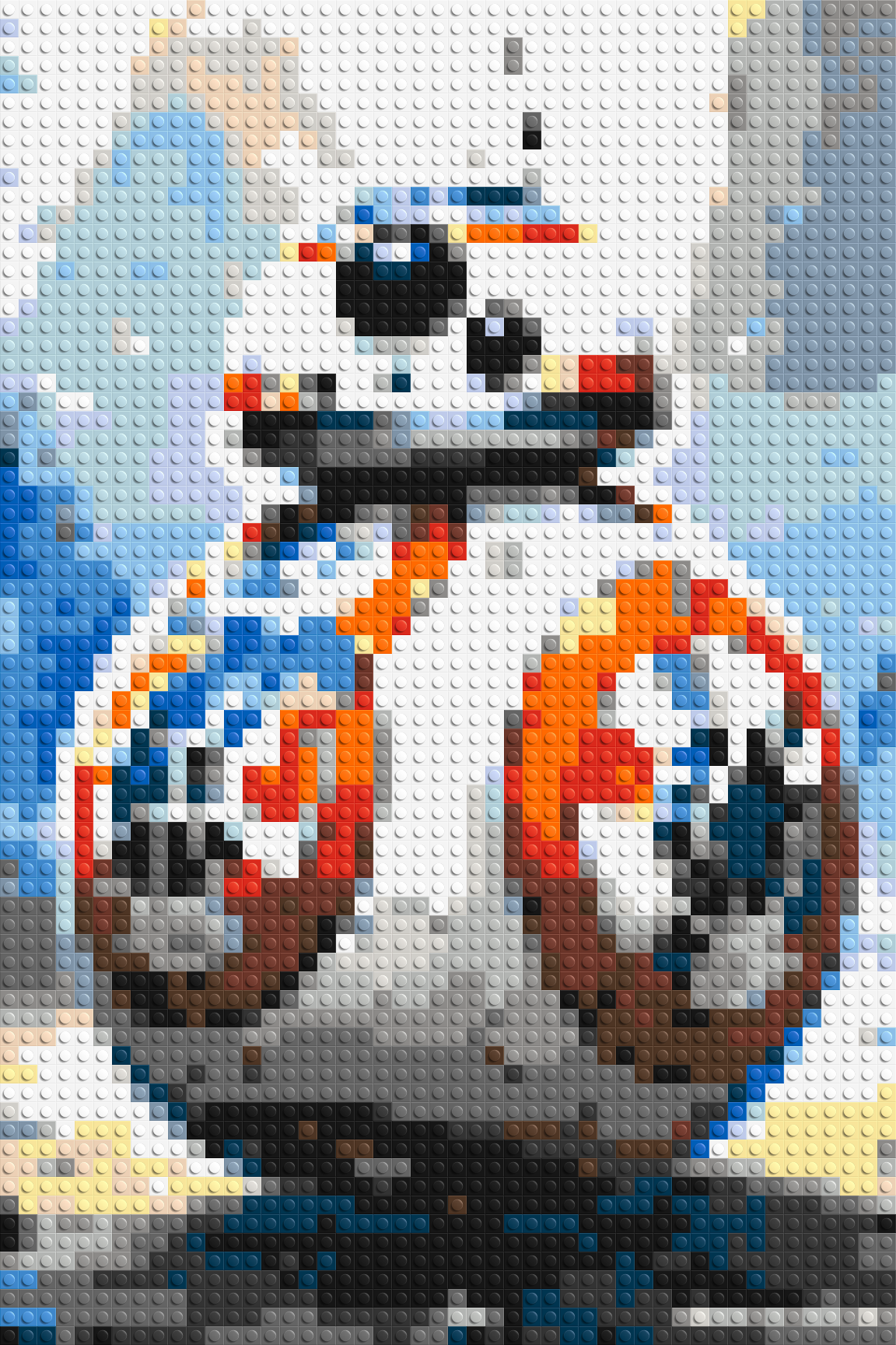 BB-8 - Star Wars - Brick Art Mosaic Kit 2x3 large