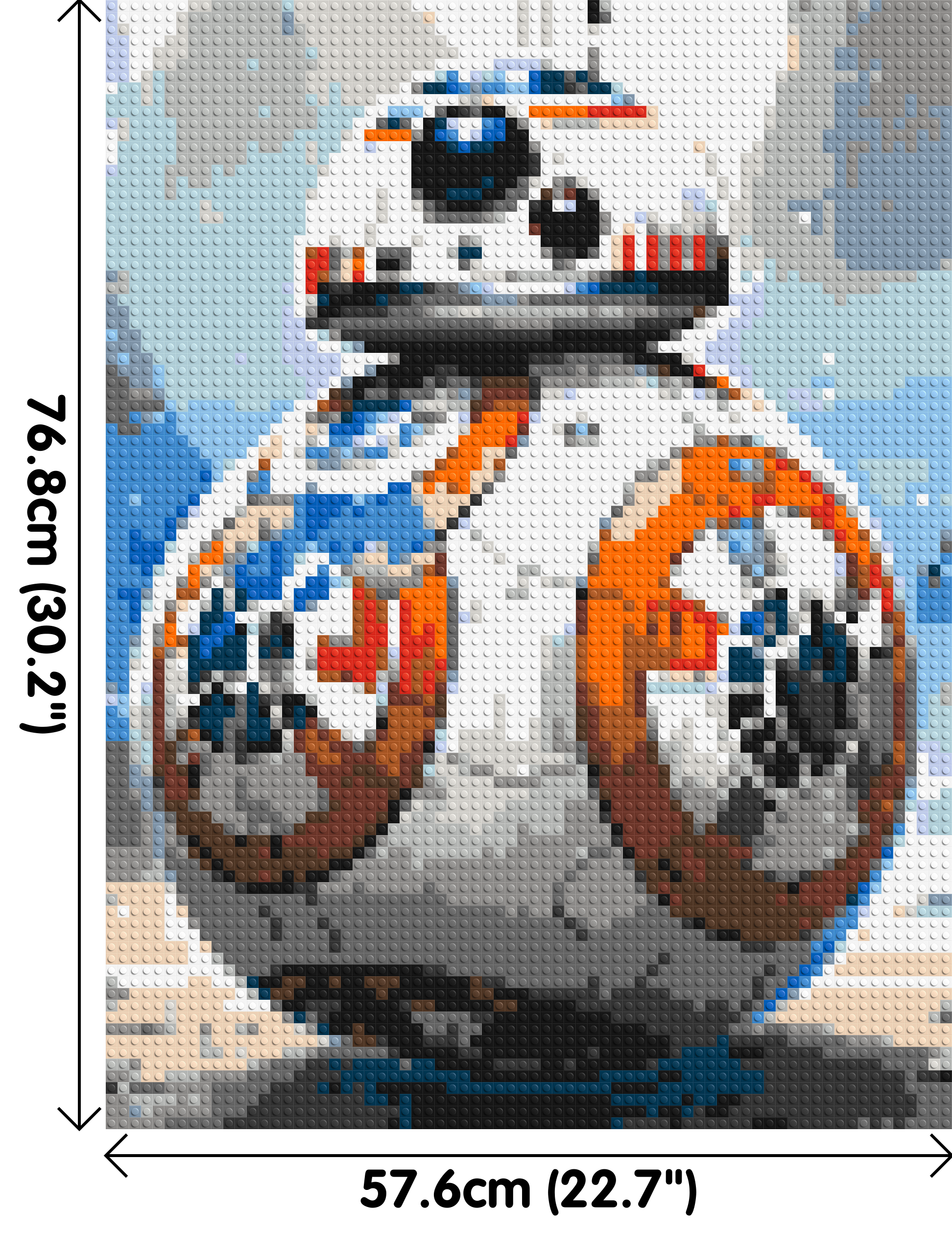 BB-8 - Star Wars - Brick Art Mosaic Kit 3x4 dimensions