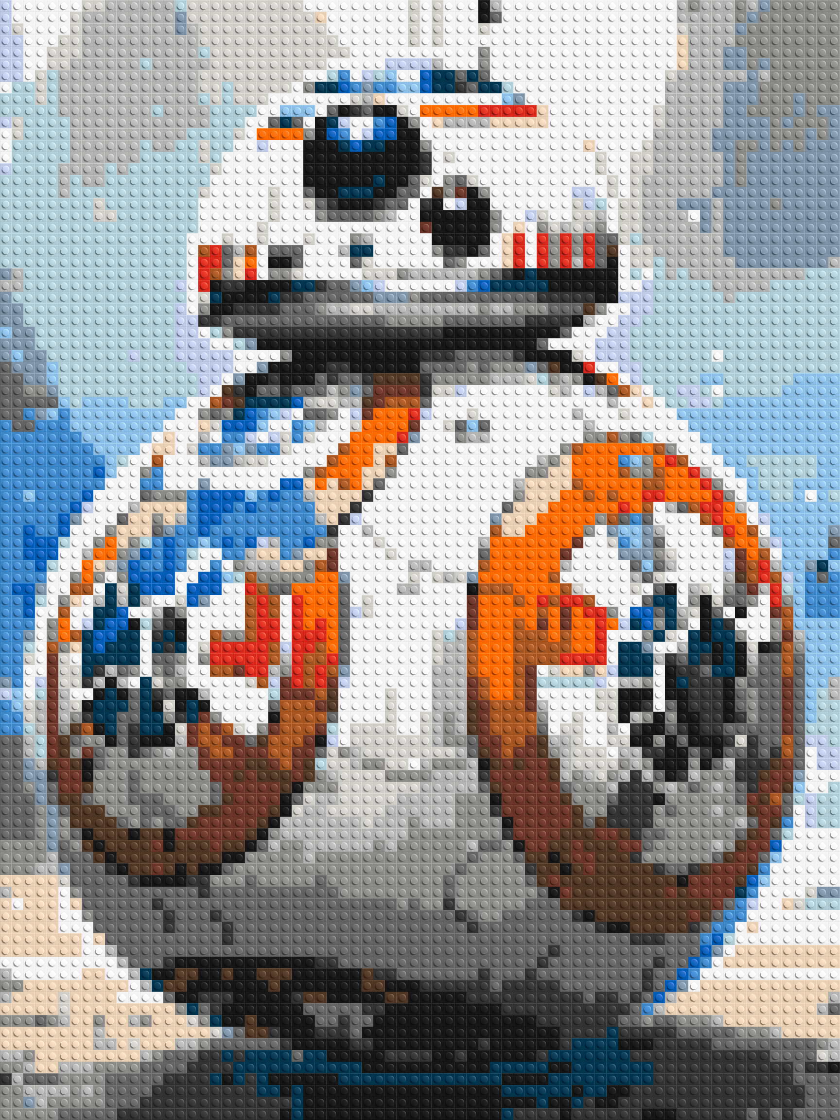 BB-8 - Star Wars - Brick Art Mosaic Kit 3x4 large