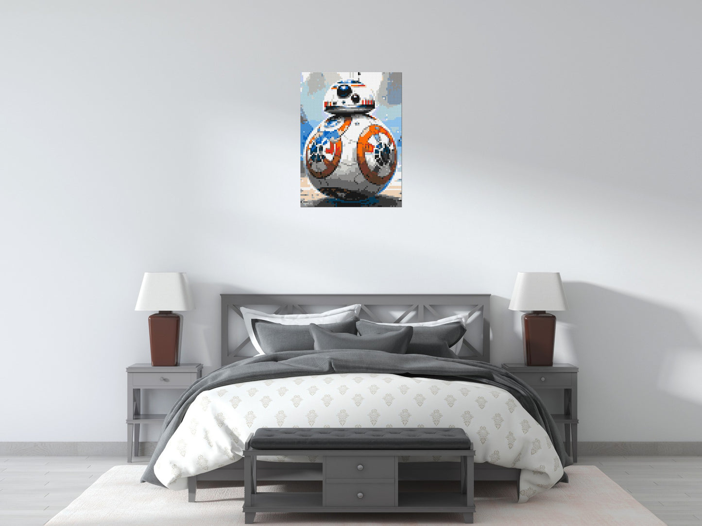 BB-8 - Star Wars - Brick Art Mosaic Kit 3x4 large