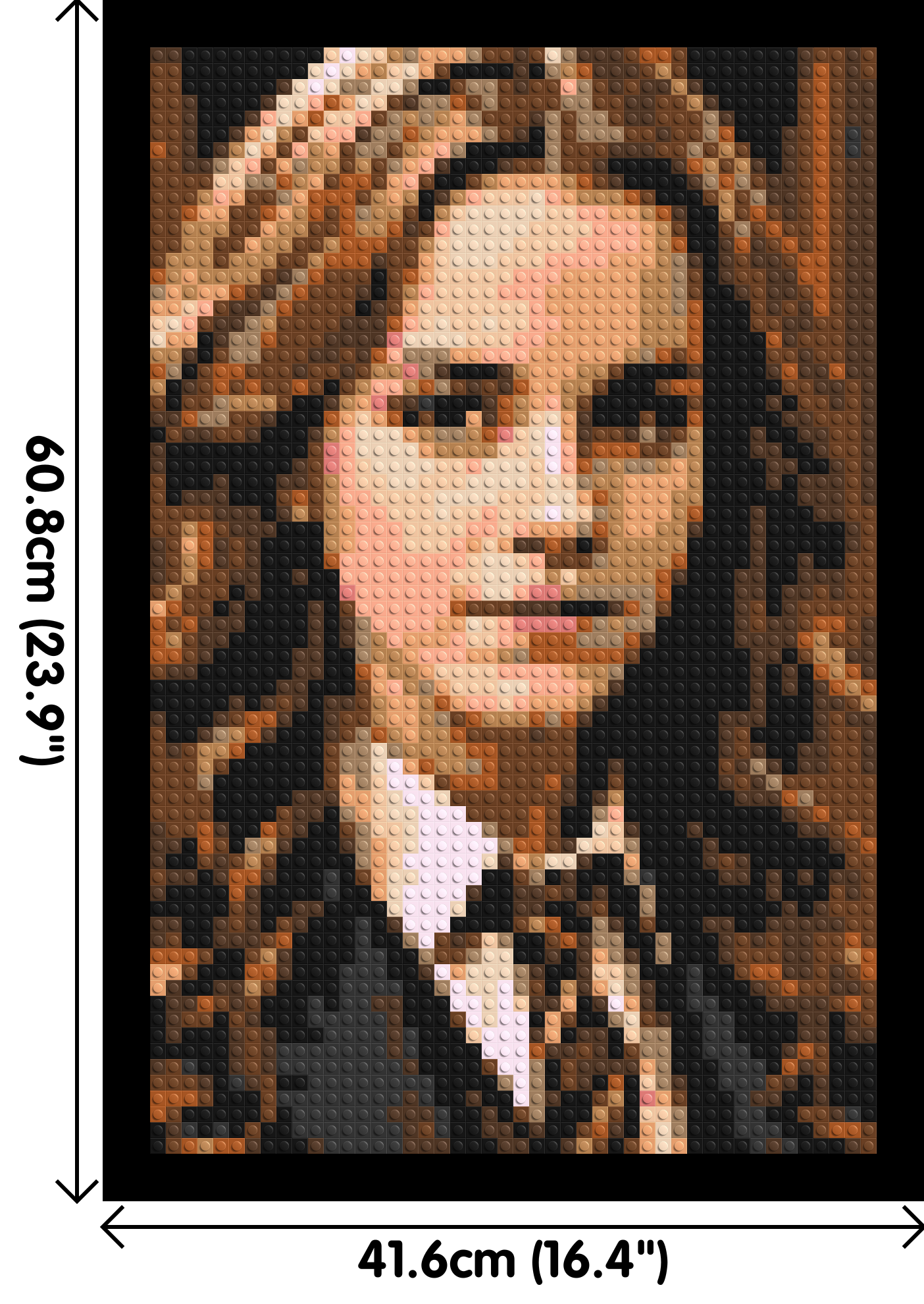 Hermione Granger - Harry Potter - Brick Art Mosaic Kit 2x3 dimensions with frame