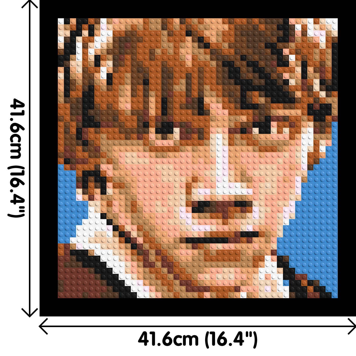 Ron Weasley - Harry Potter - Brick Art Mosaic Kit 2x2 dimensions with frame