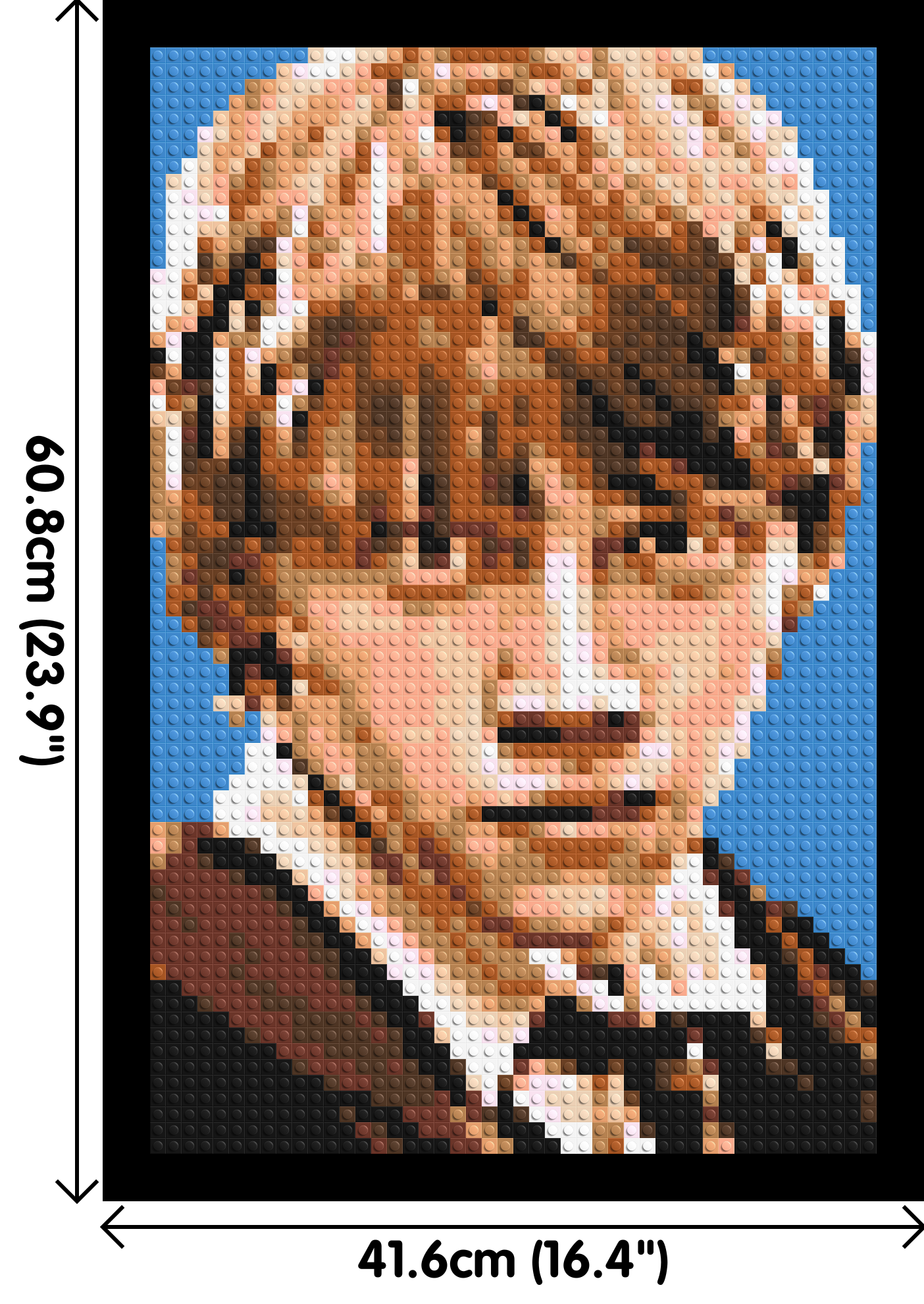 Ron Weasley - Harry Potter - Brick Art Mosaic Kit 2x3 dimensions with frame