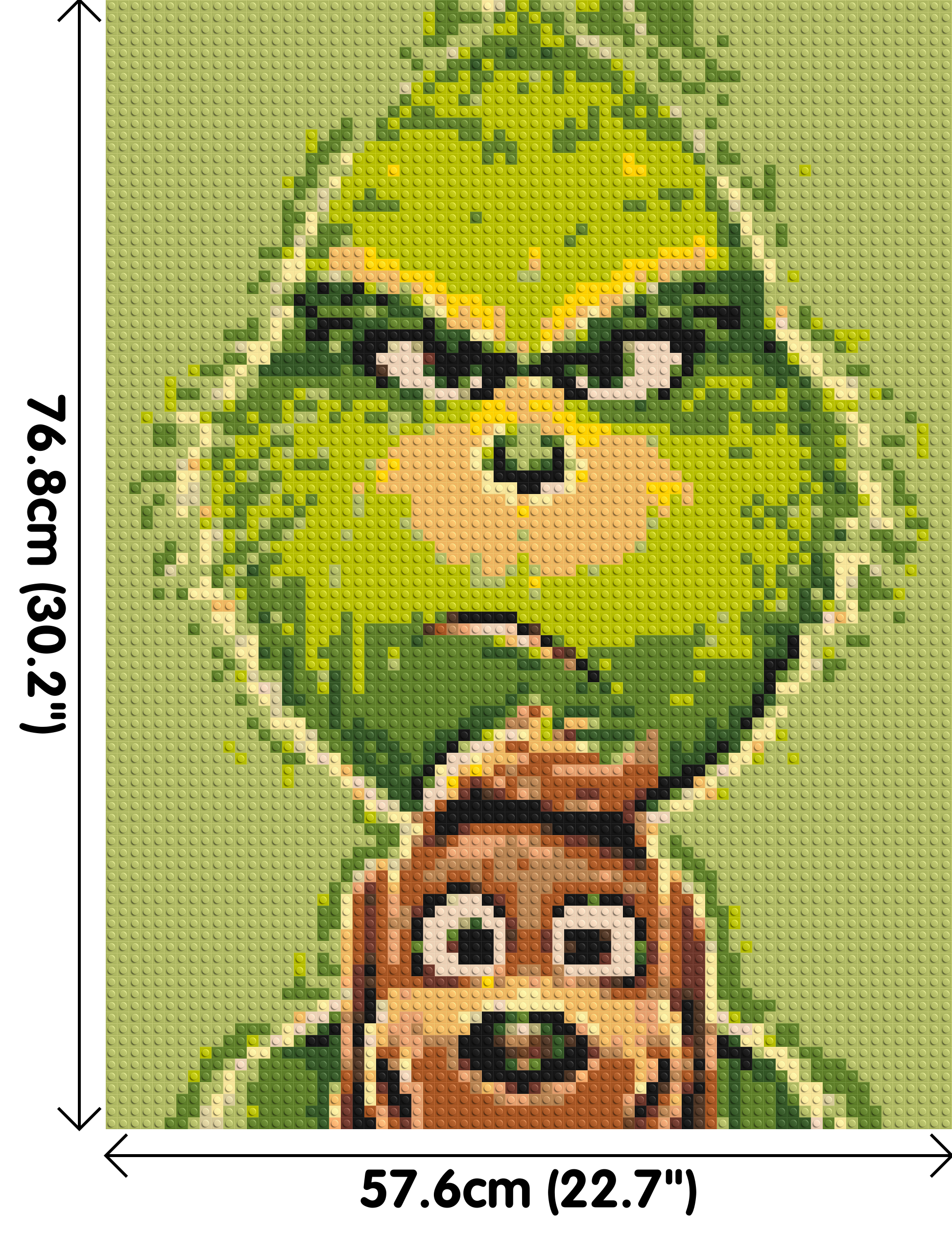 How the Grinch Stole Christmas Animated  - Brick Art Mosaic Kit 3x4 dimensions