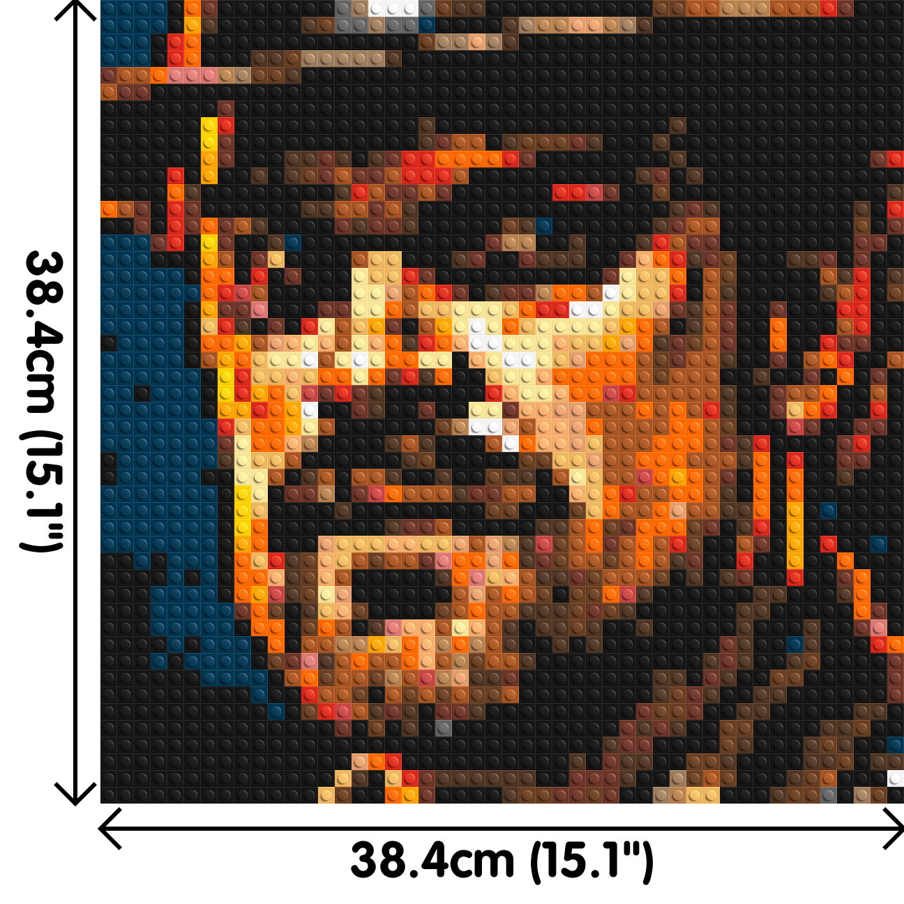 Jim Hopper - Stranger Things - Brick Art Mosaic Kit 2x2 dimensions