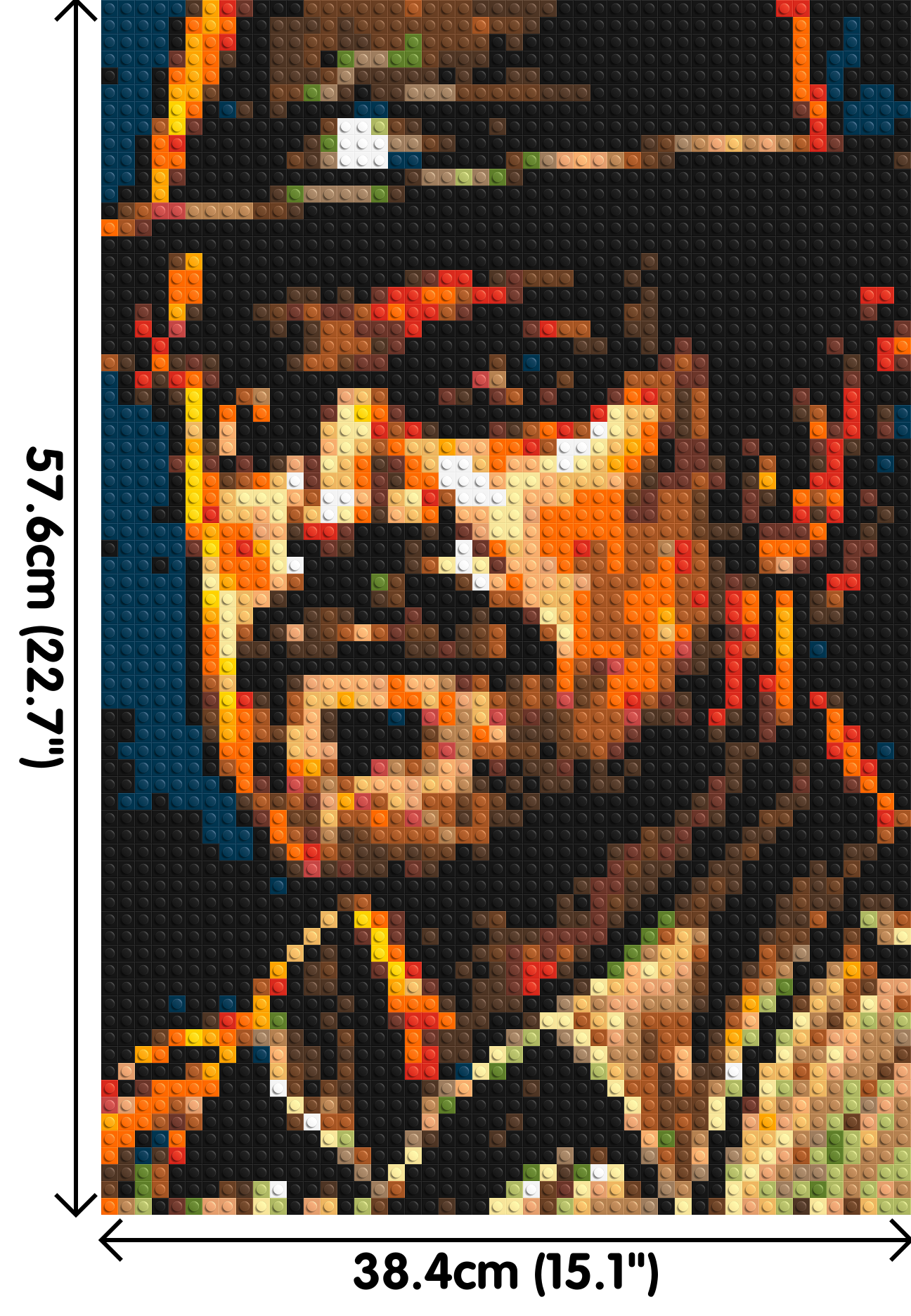 Jim Hopper - Stranger Things - Brick Art Mosaic Kit 2x3 dimensions