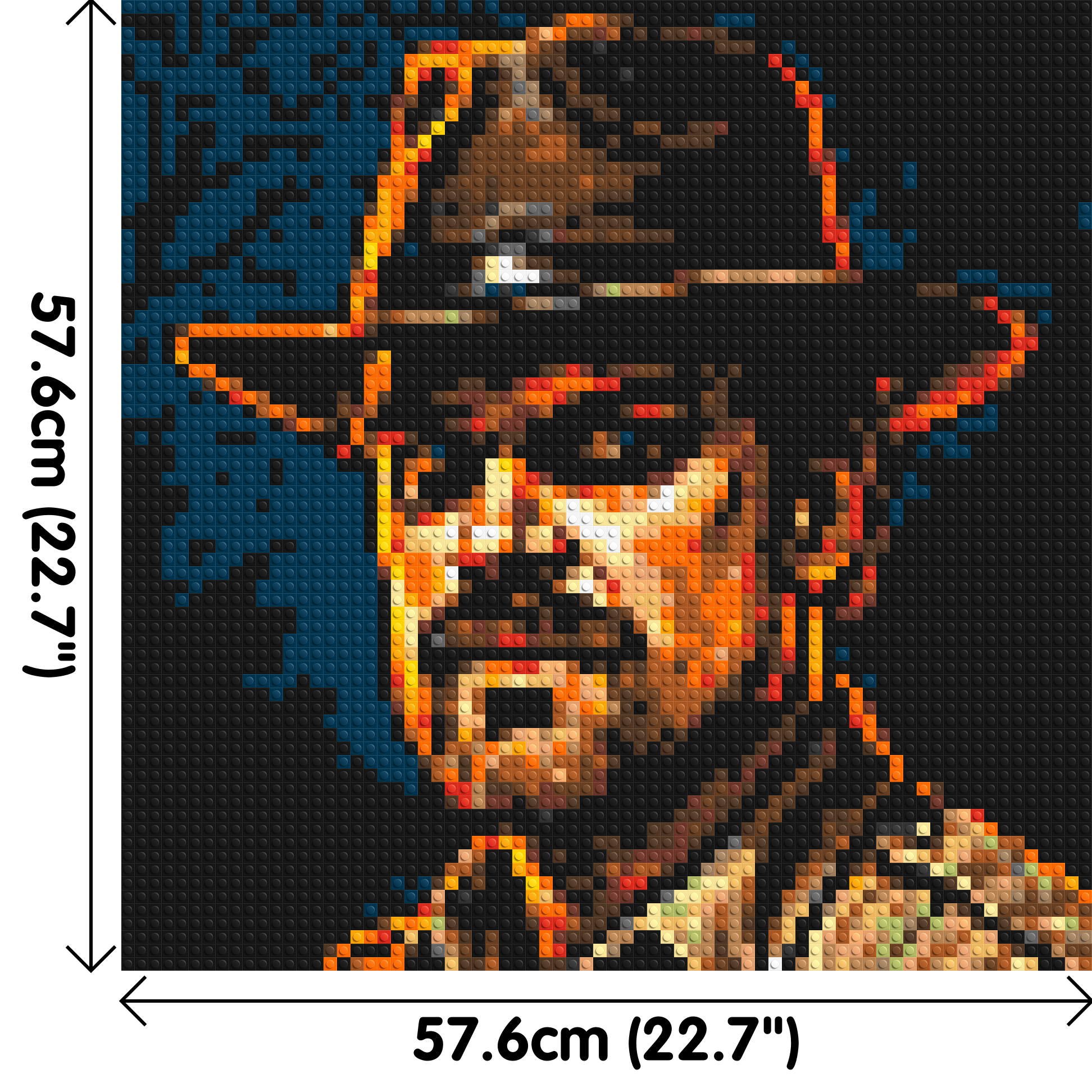 Jim Hopper - Stranger Things - Brick Art Mosaic Kit 3x3 dimensions