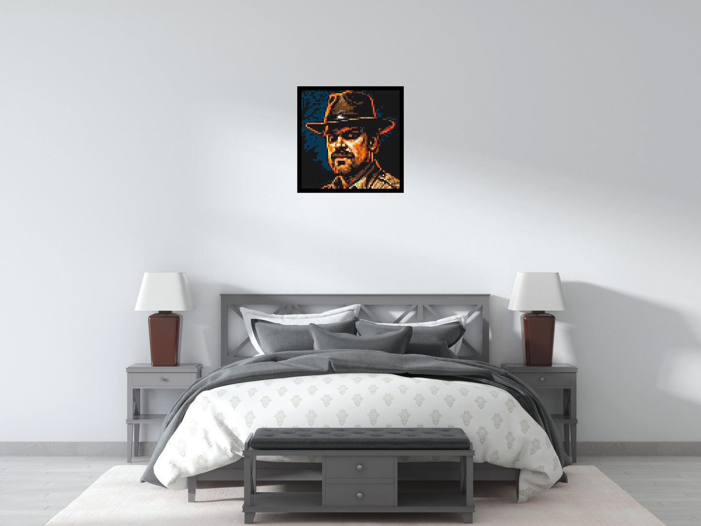 Jim Hopper - Stranger Things - Brick Art Mosaic Kit 3x3 large