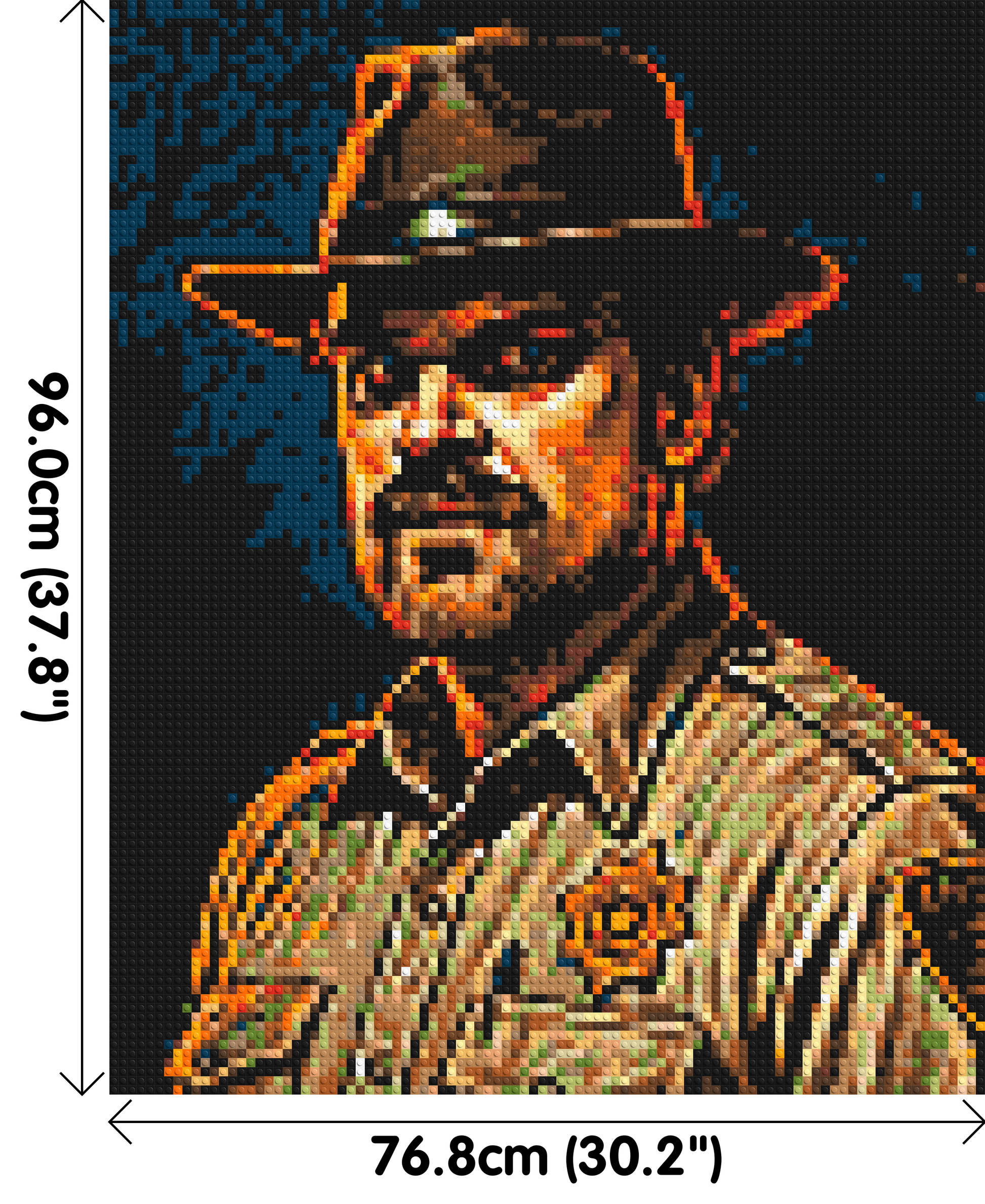 Jim Hopper - Stranger Things - Brick Art Mosaic Kit 4x5 dimensions