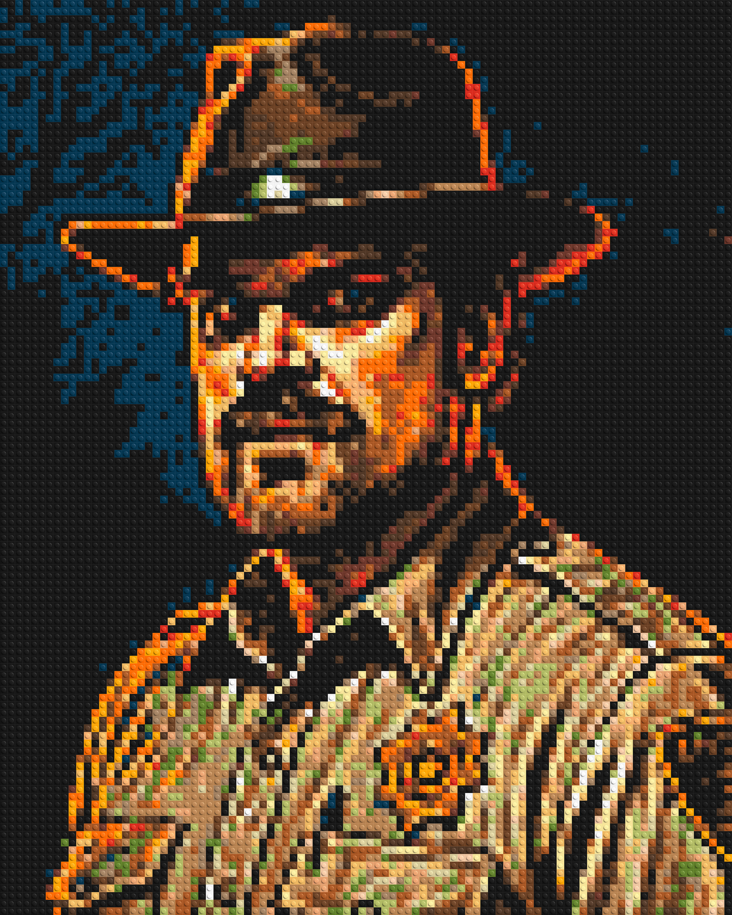 Jim Hopper - Stranger Things - Brick Art Mosaic Kit 4x5 large