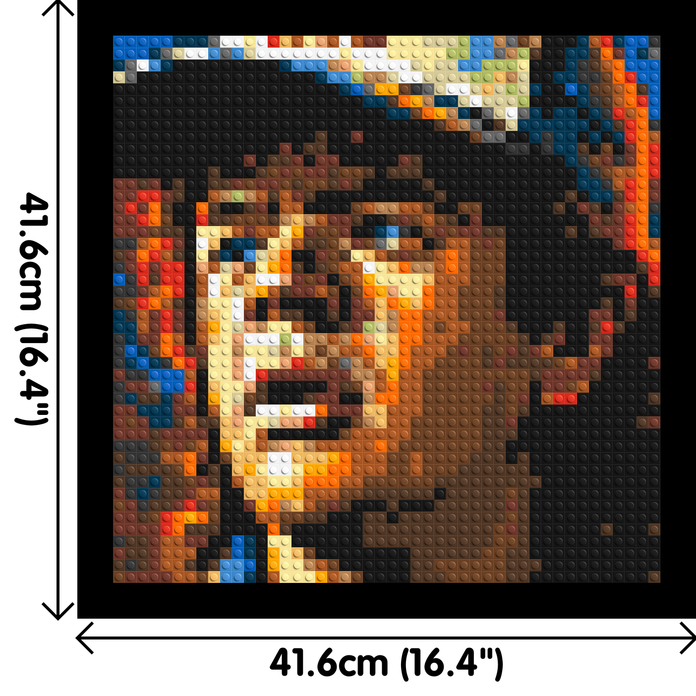 Dustin Henderson - Stranger Things - Brick Art Mosaic Kit 2x2 dimensions with frame