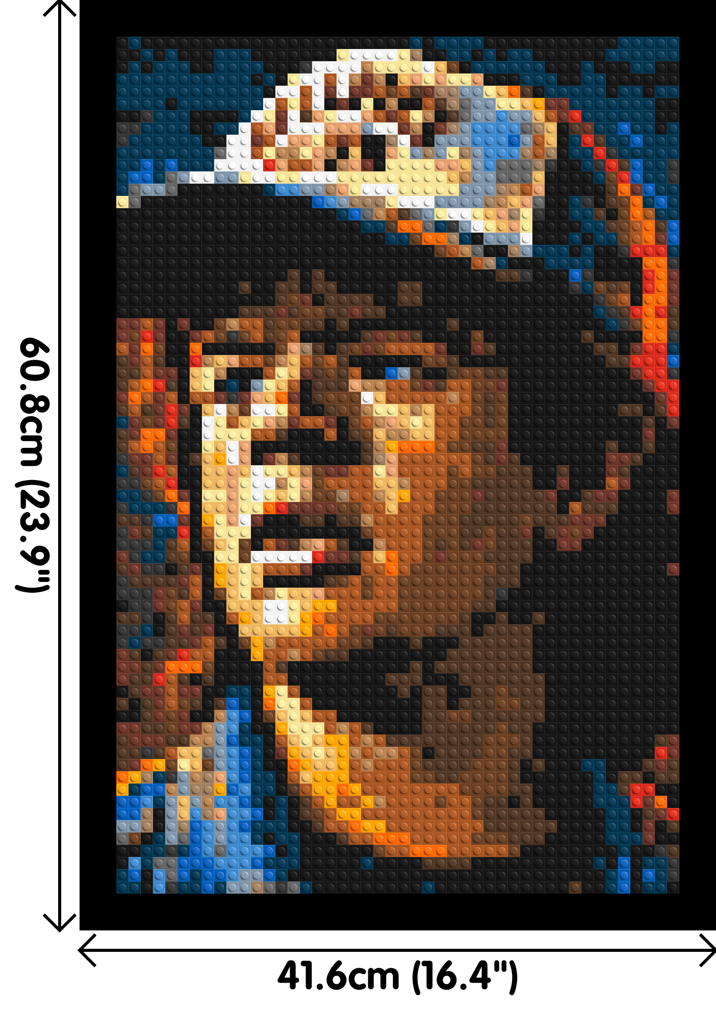 Dustin Henderson - Stranger Things - Brick Art Mosaic Kit 2x3 dimensions with frame