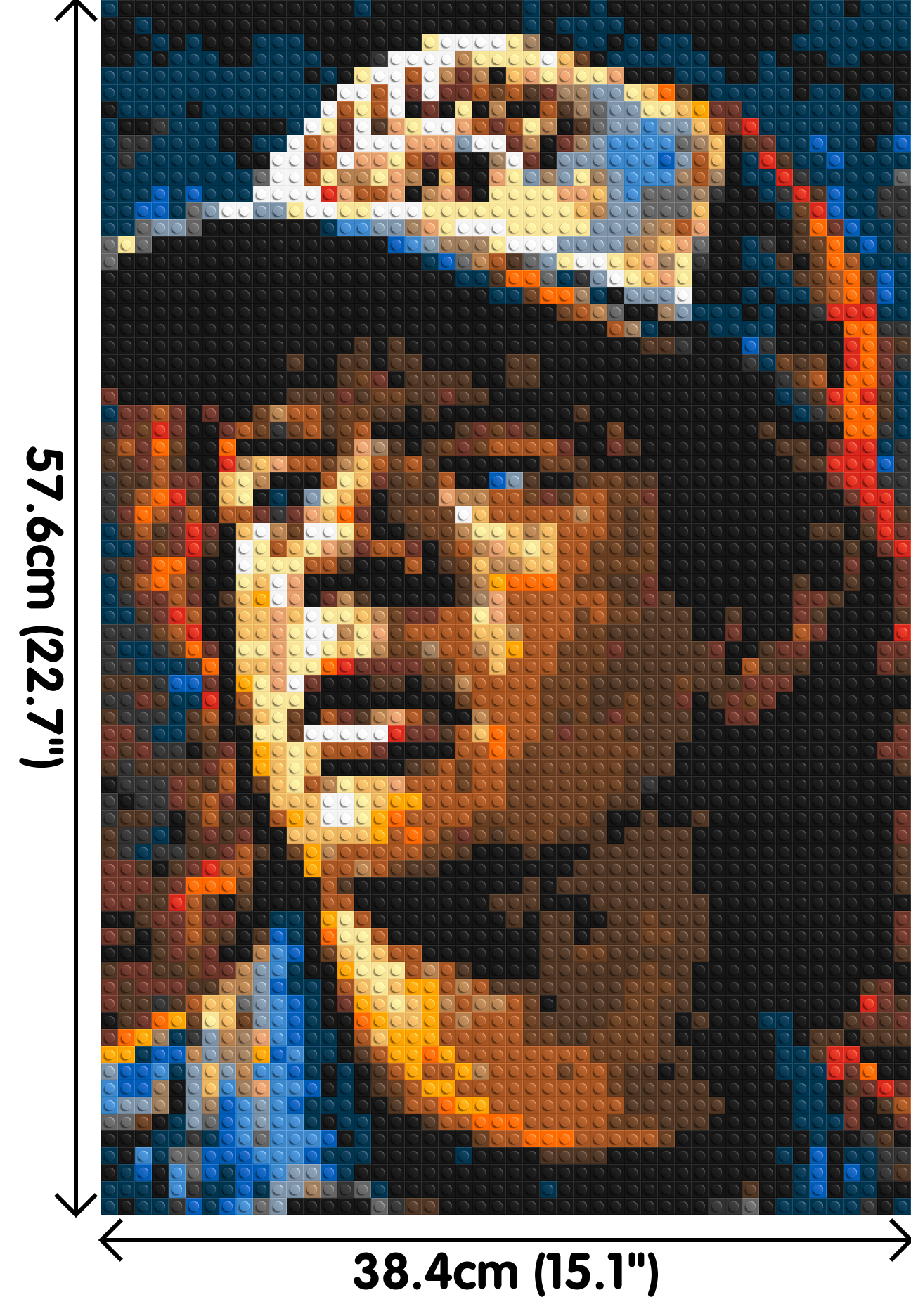Dustin Henderson - Stranger Things - Brick Art Mosaic Kit 2x3 dimensions