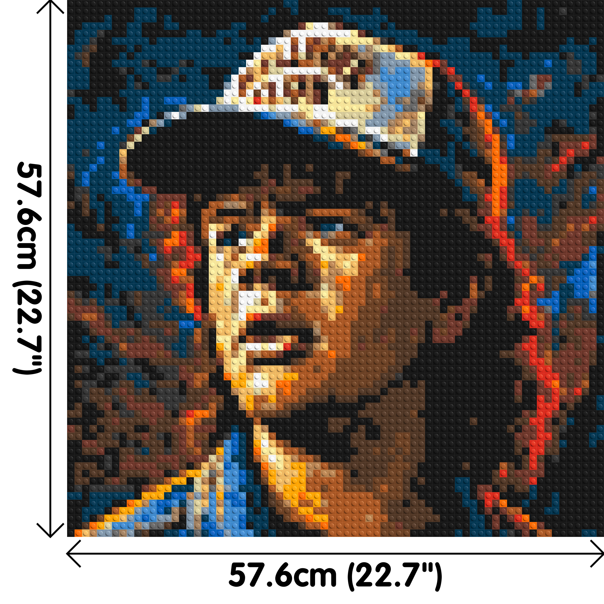 Dustin Henderson - Stranger Things - Brick Art Mosaic Kit 3x3 dimensions