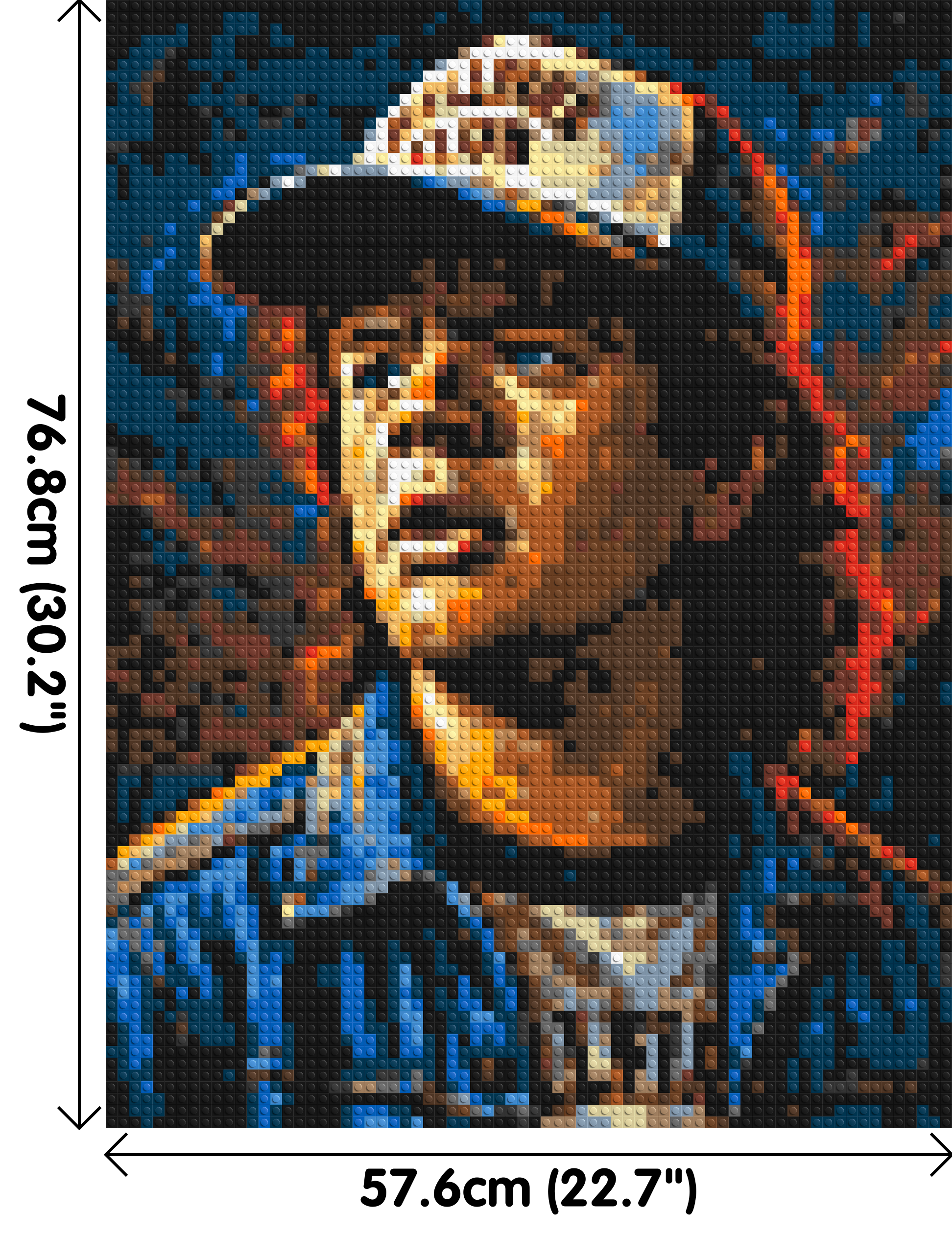 Dustin Henderson - Stranger Things - Brick Art Mosaic Kit 3x4 dimensions