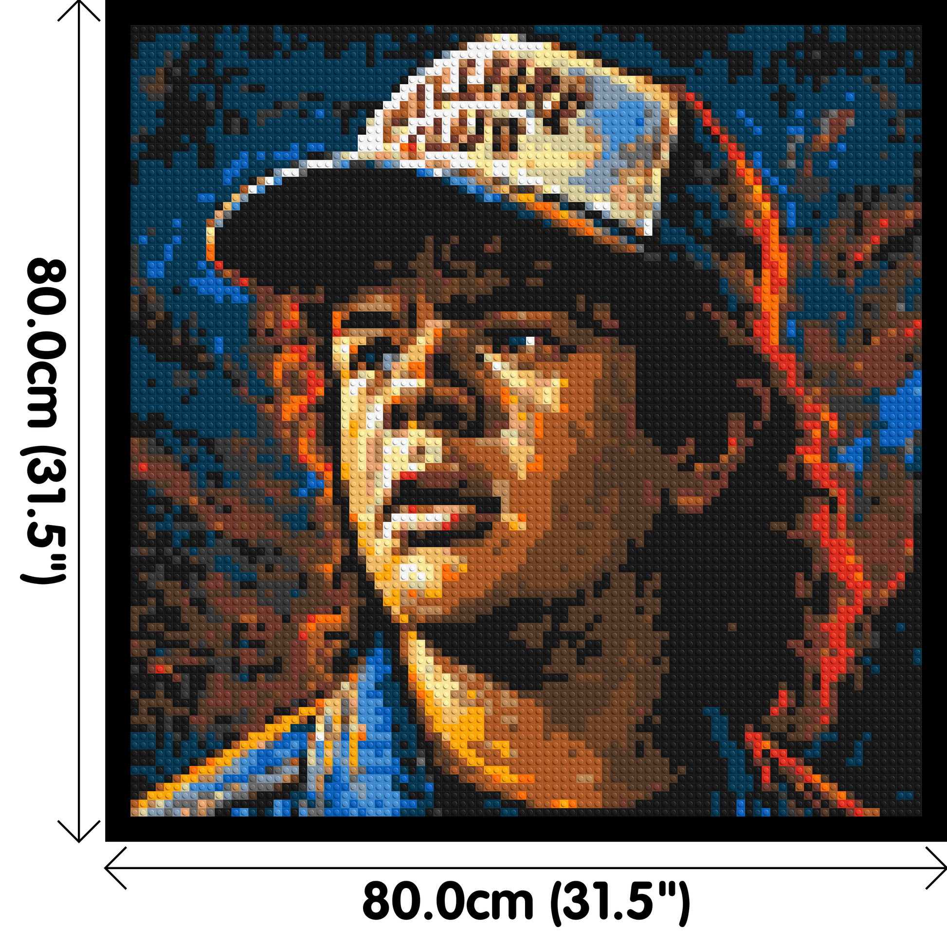 Dustin Henderson - Stranger Things - Brick Art Mosaic Kit 4x4 dimensions with frame