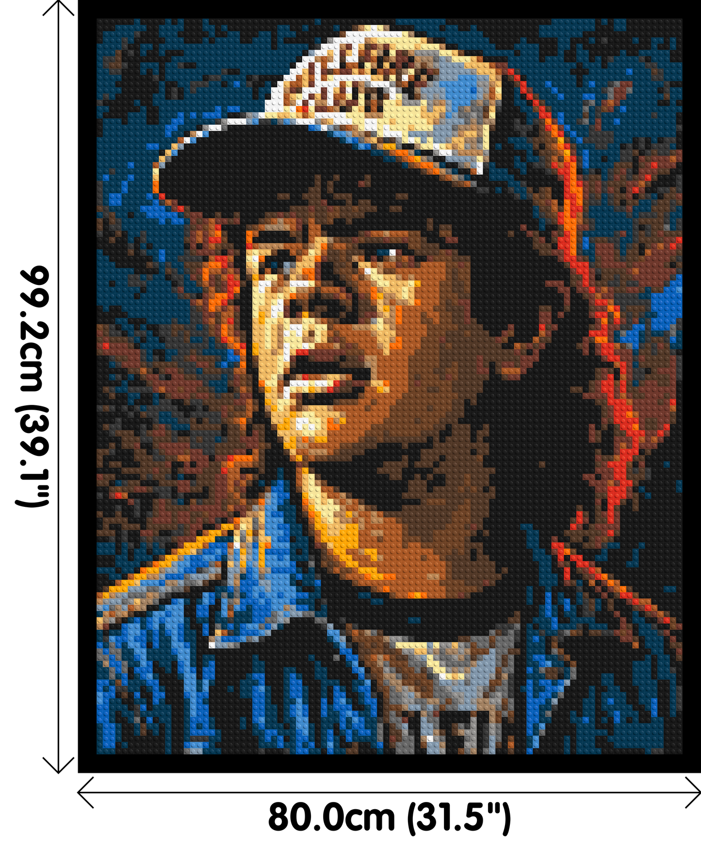 Dustin Henderson - Stranger Things - Brick Art Mosaic Kit 4x5 large