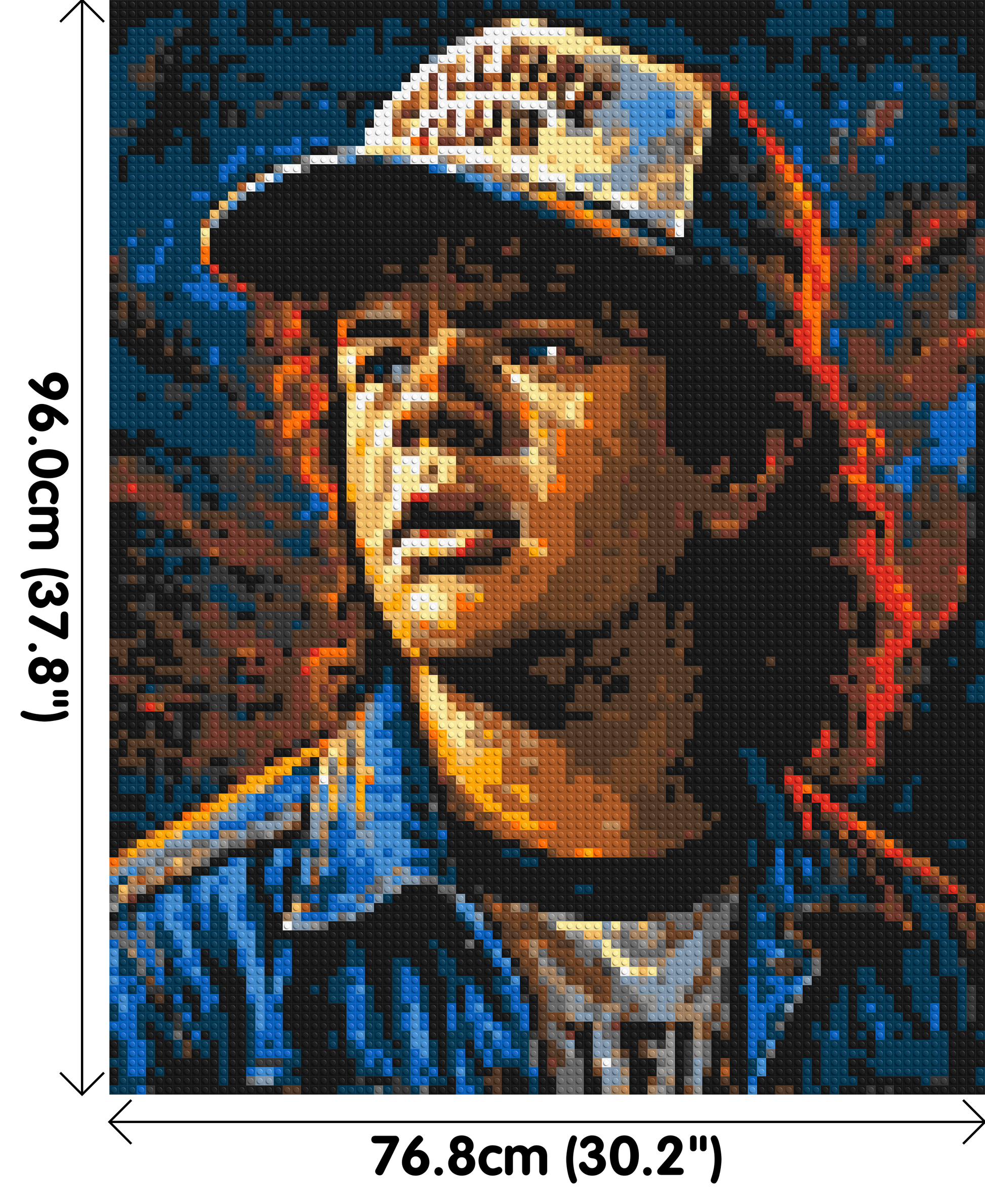 Dustin Henderson - Stranger Things - Brick Art Mosaic Kit 4x5 dimensions