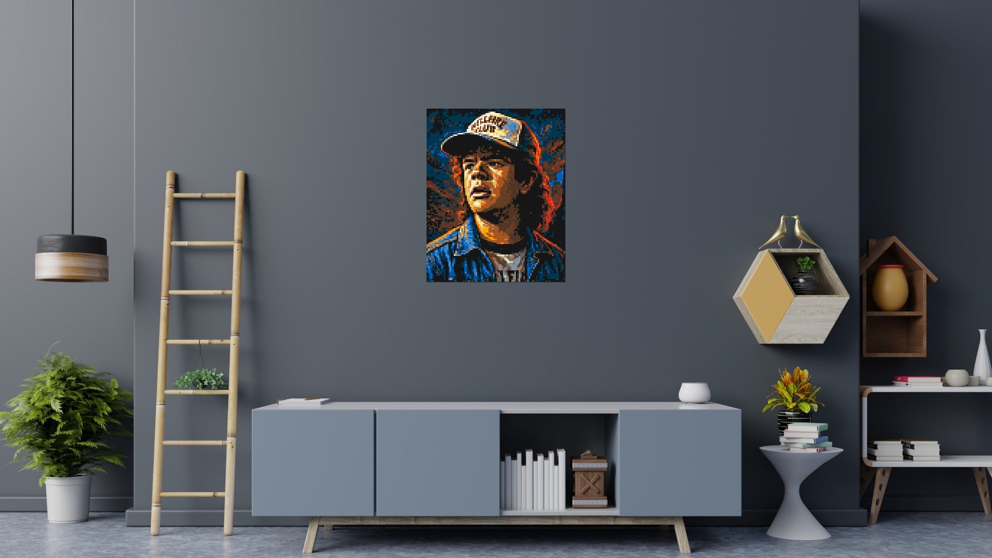 Dustin Henderson - Stranger Things - Brick Art Mosaic Kit 4x5 scene