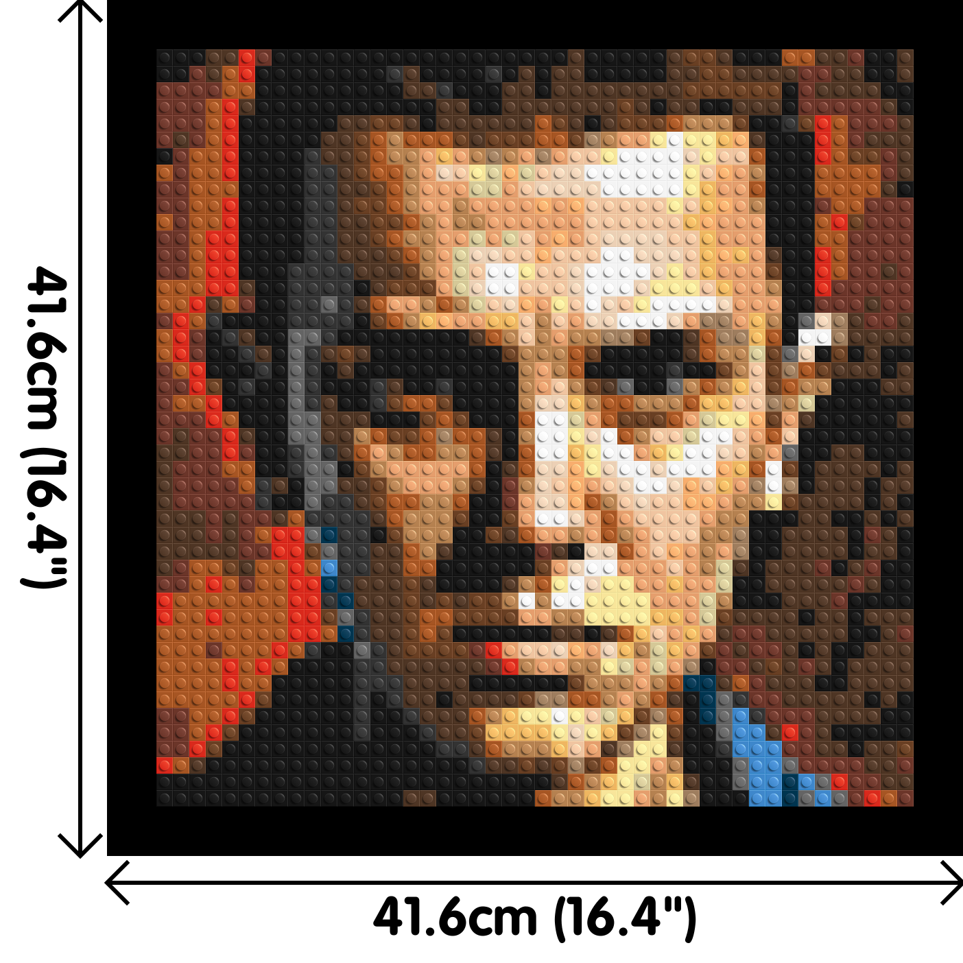 Eleven - Stranger Things - Brick Art Mosaic Kit 2x2 dimensions with frame