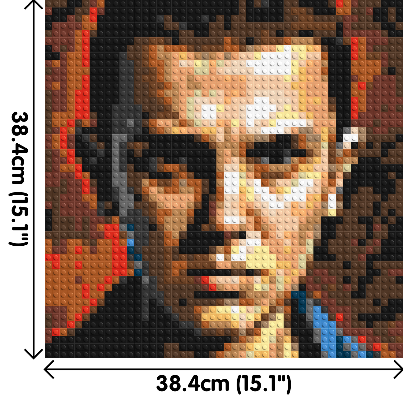 Eleven - Stranger Things - Brick Art Mosaic Kit 2x2 dimensions