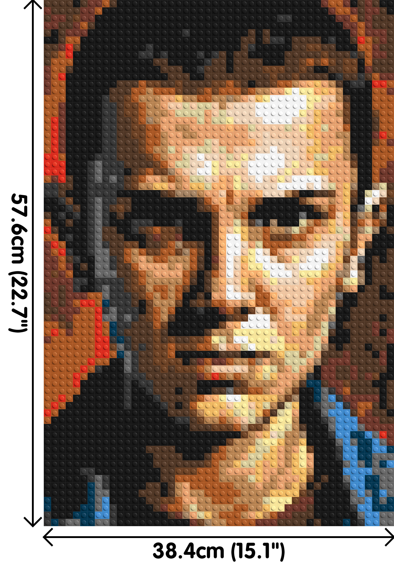 Eleven - Stranger Things - Brick Art Mosaic Kit 2x3 dimensions