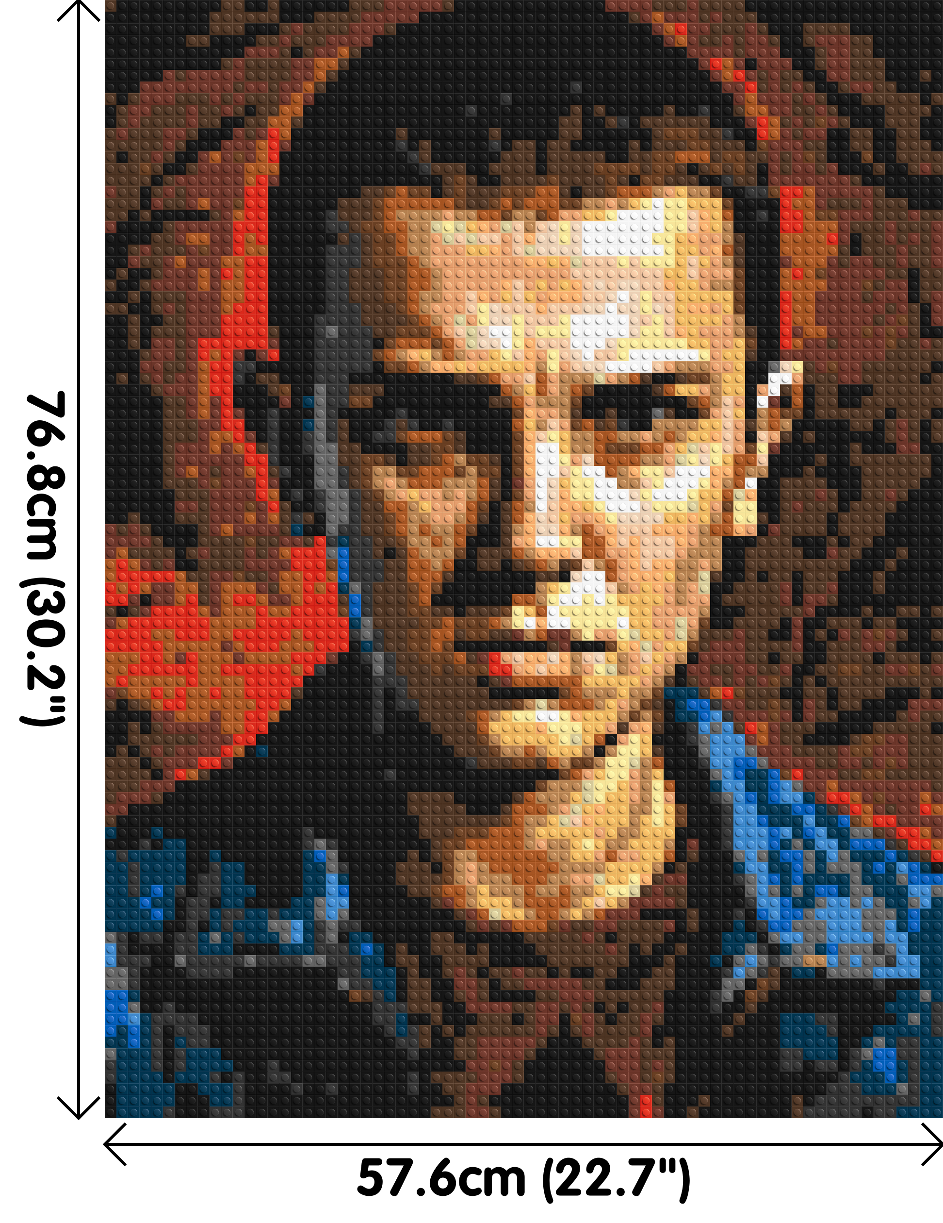 Eleven - Stranger Things - Brick Art Mosaic Kit 3x4 dimensions