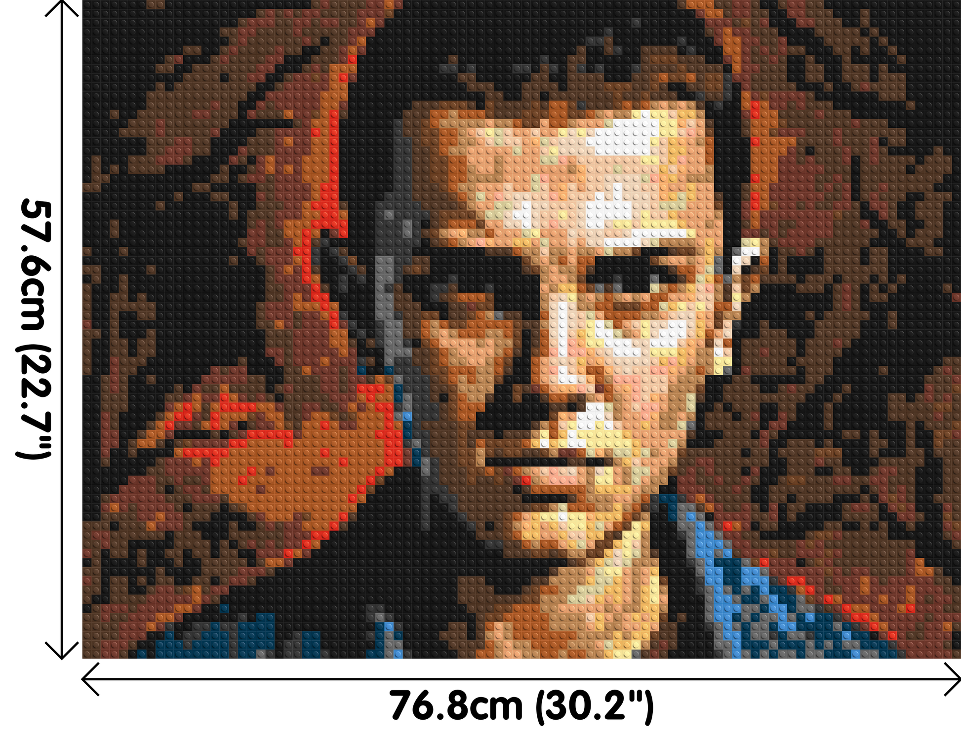 Eleven - Stranger Things - Brick Art Mosaic Kit 4x3 dimensions