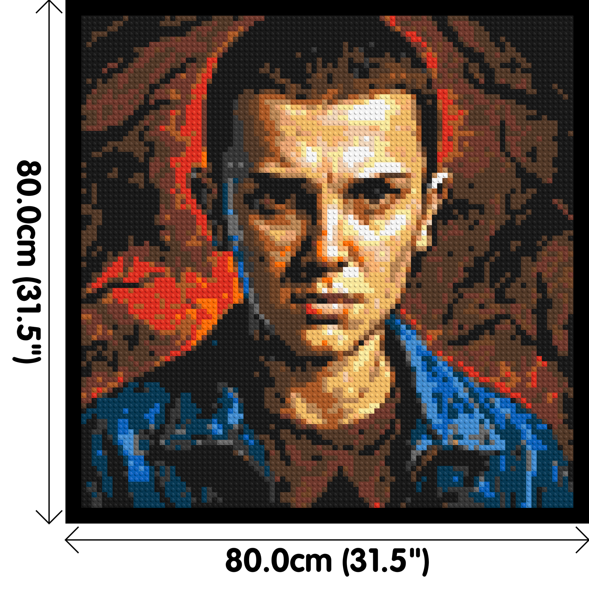 Eleven - Stranger Things - Brick Art Mosaic Kit 4x4 dimensions with frame