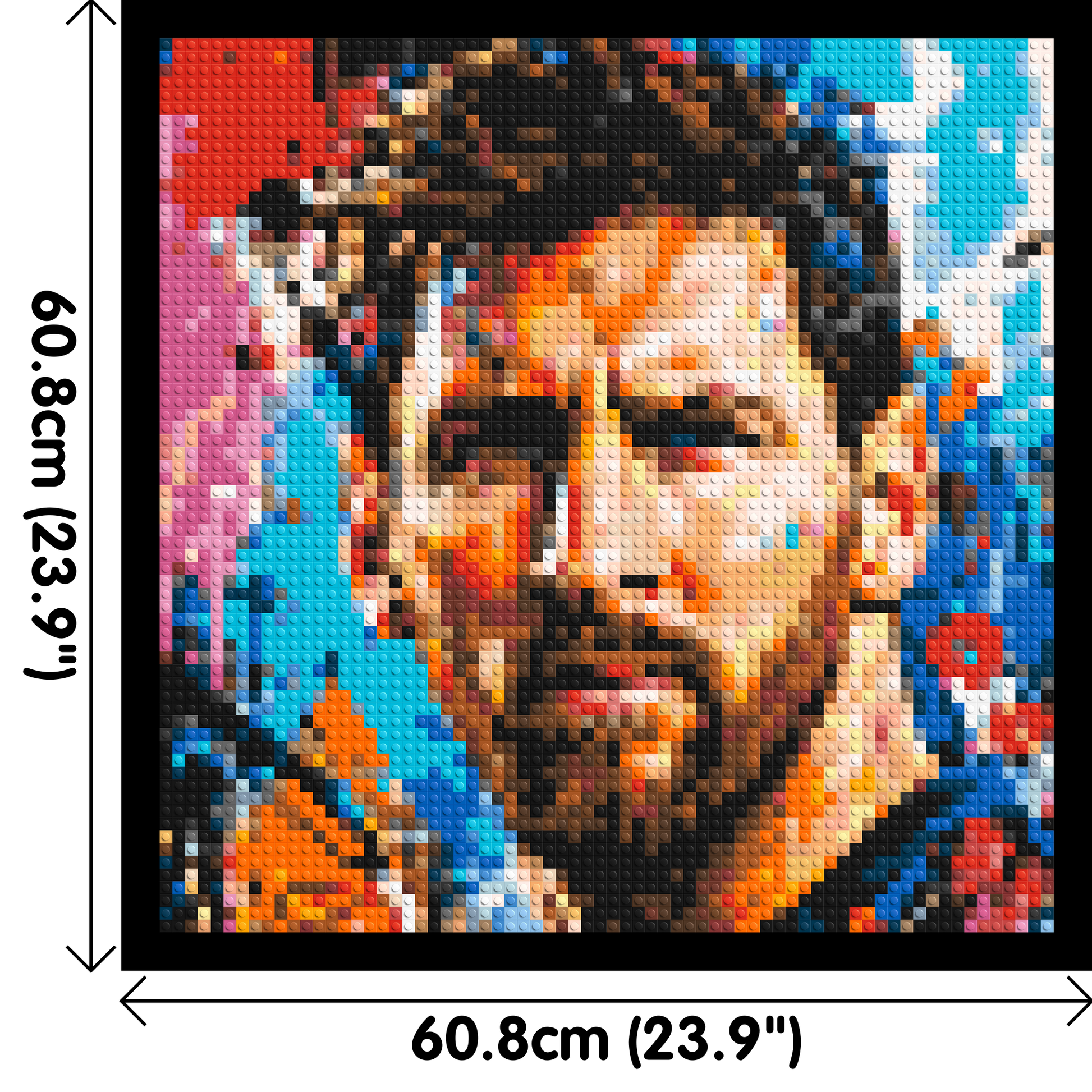 Lionel Messi Urban Pop - Brick Art Mosaic Kit 3x3 dimensions with frame