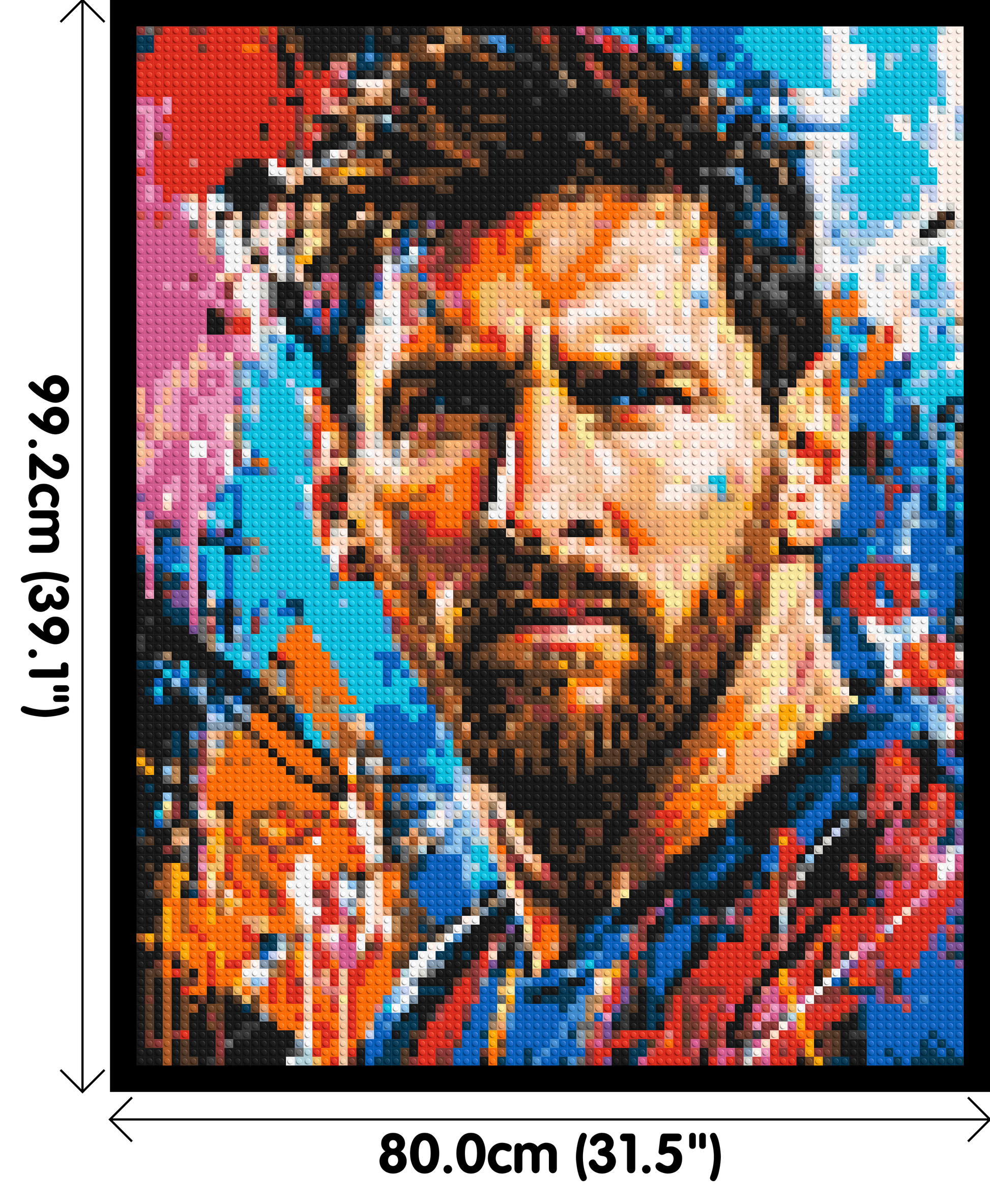 Lionel Messi Urban Pop - Brick Art Mosaic Kit 4x5 dimensions with frame