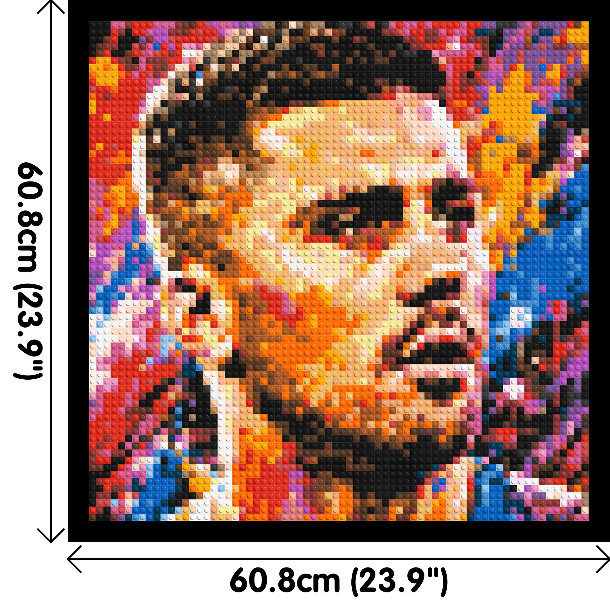 Rodri Urban Pop - Brick Art Mosaic Kit 3x3 dimensions with frame