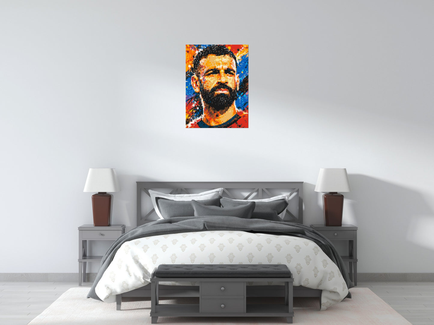 Mohamed Salah Urban Pop - Brick Art Mosaic Kit 3x4 large