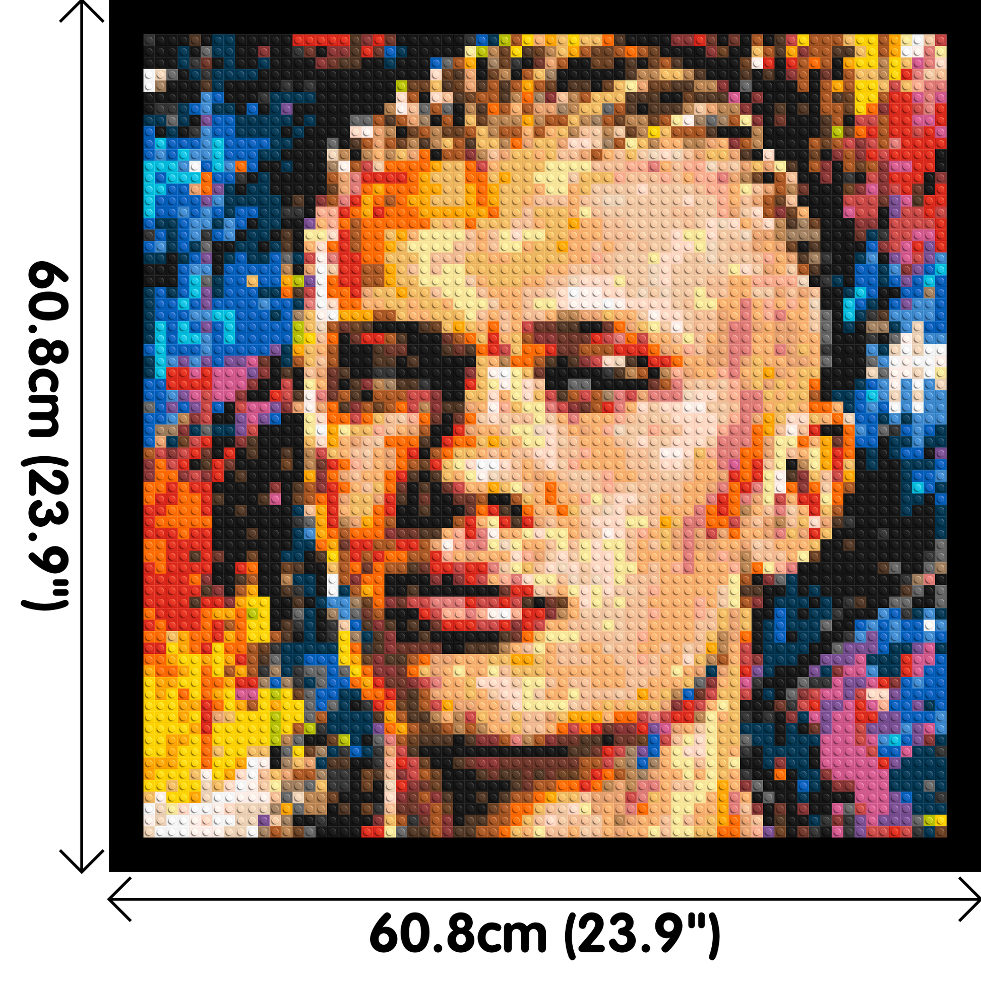 Erling Haaland Urban Pop - Brick Art Mosaic Kit 3x3 dimensions with frame