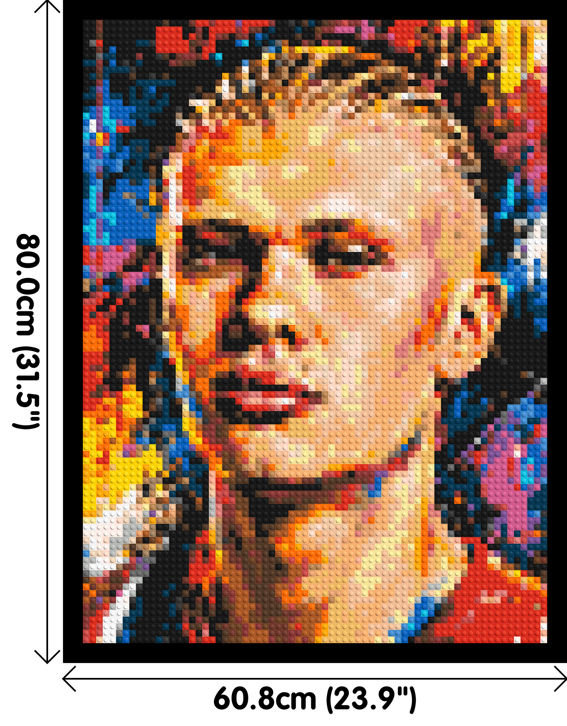 Erling Haaland Urban Pop - Brick Art Mosaic Kit 3x4 dimensions with frame