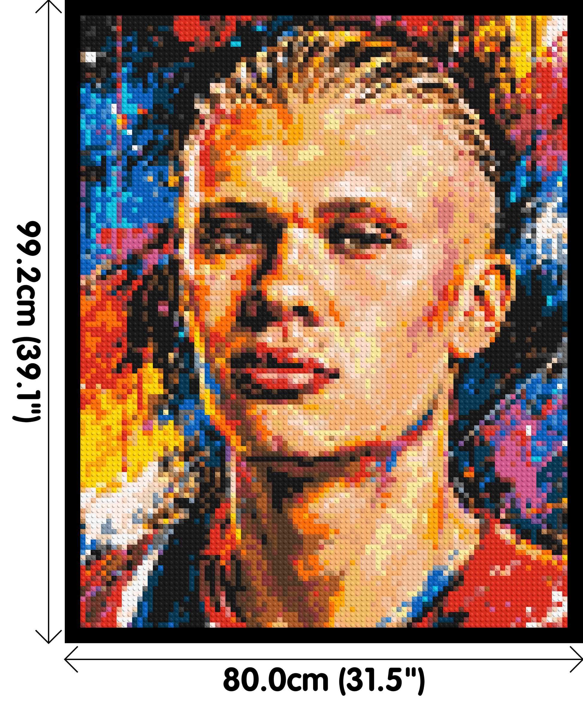 Erling Haaland Urban Pop - Brick Art Mosaic Kit 4x5 dimensions with frame