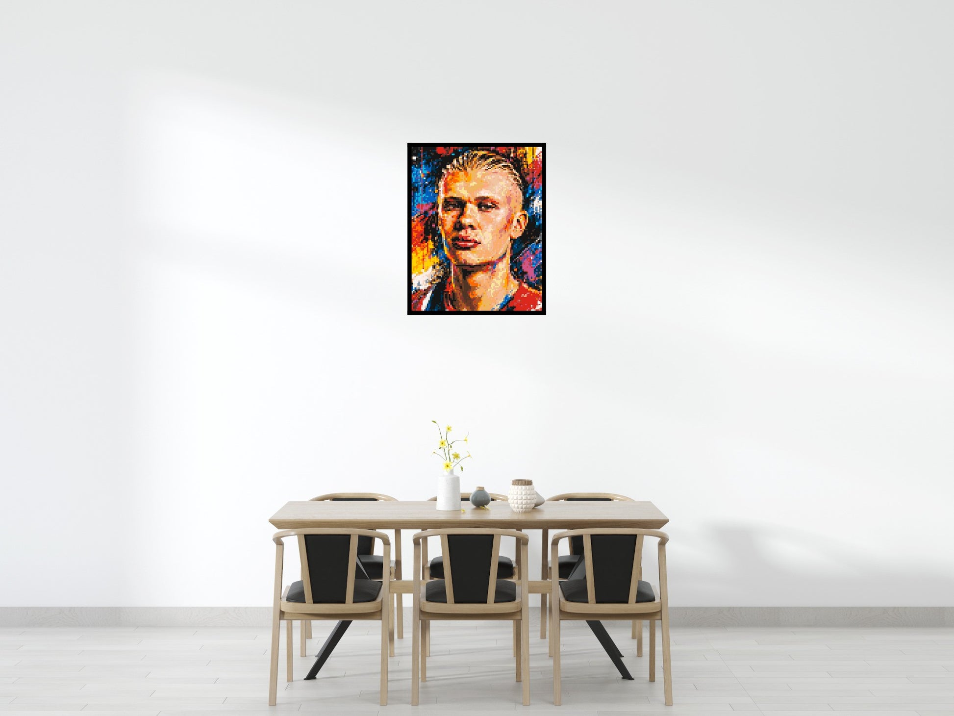 Erling Haaland Urban Pop - Brick Art Mosaic Kit 4x5 scene with frame