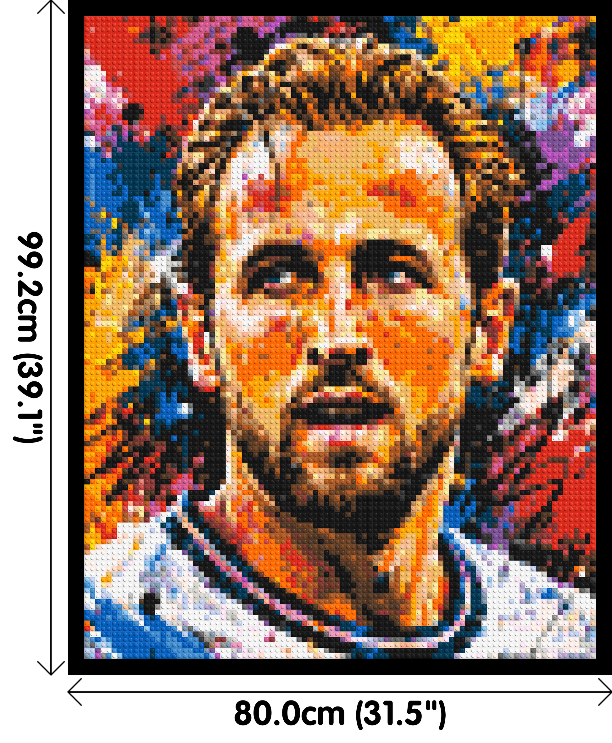 Harry Kane Urban Pop - Brick Art Mosaic Kit 4x5 dimensions with frame