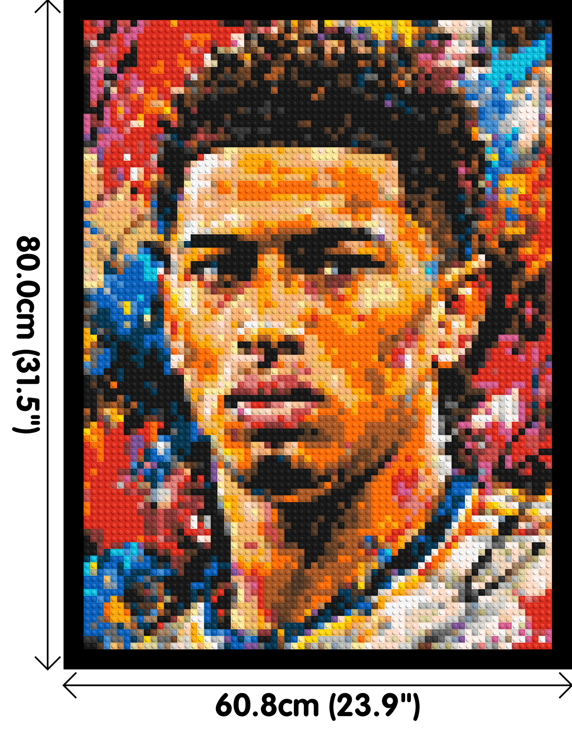 Jude Bellingham Urban Pop - Brick Art Mosaic Kit 3x4 dimensions with frame