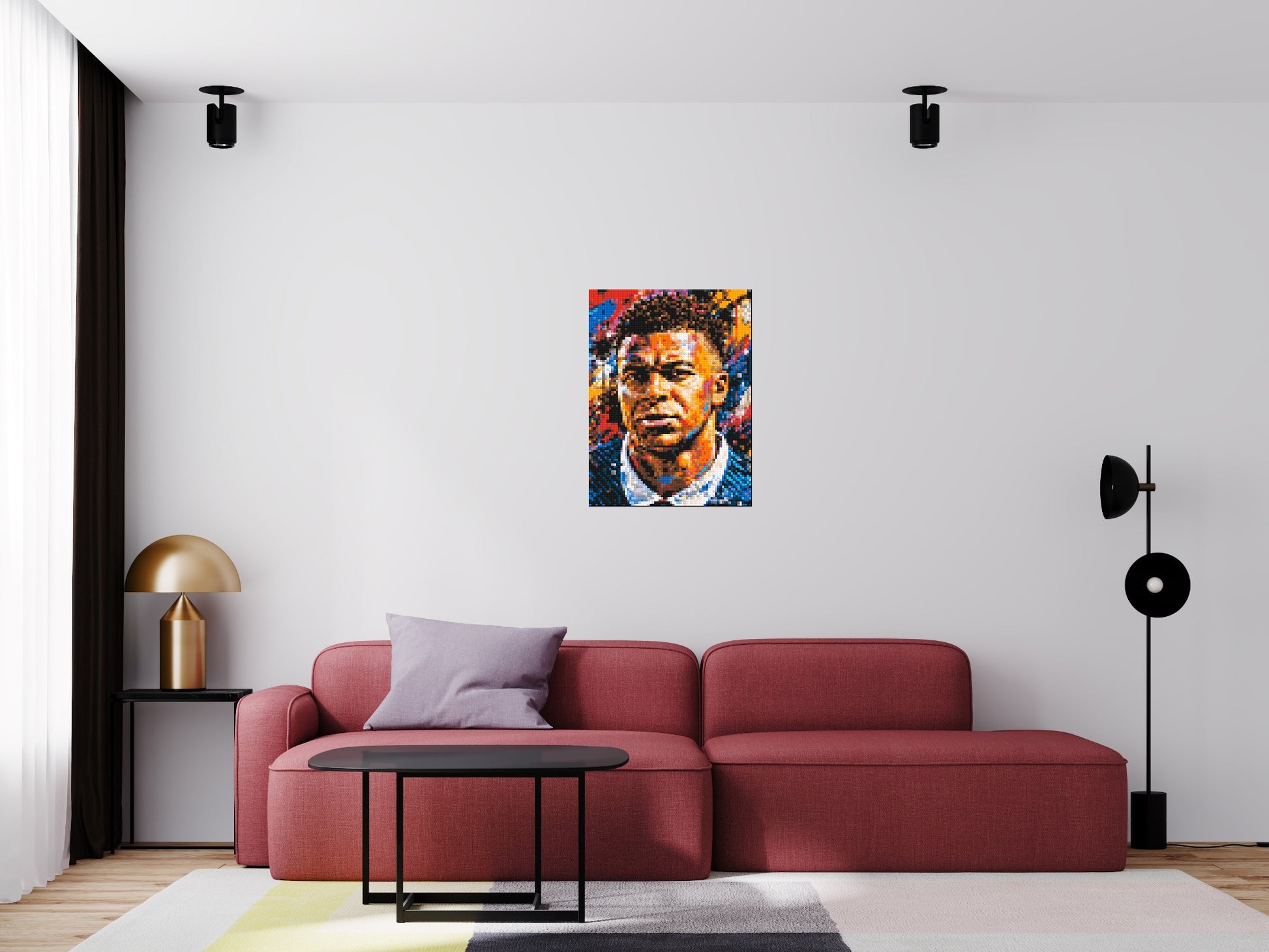 Kylian Mbappé Urban Pop - Brick Art Mosaic Kit 3x4 scene