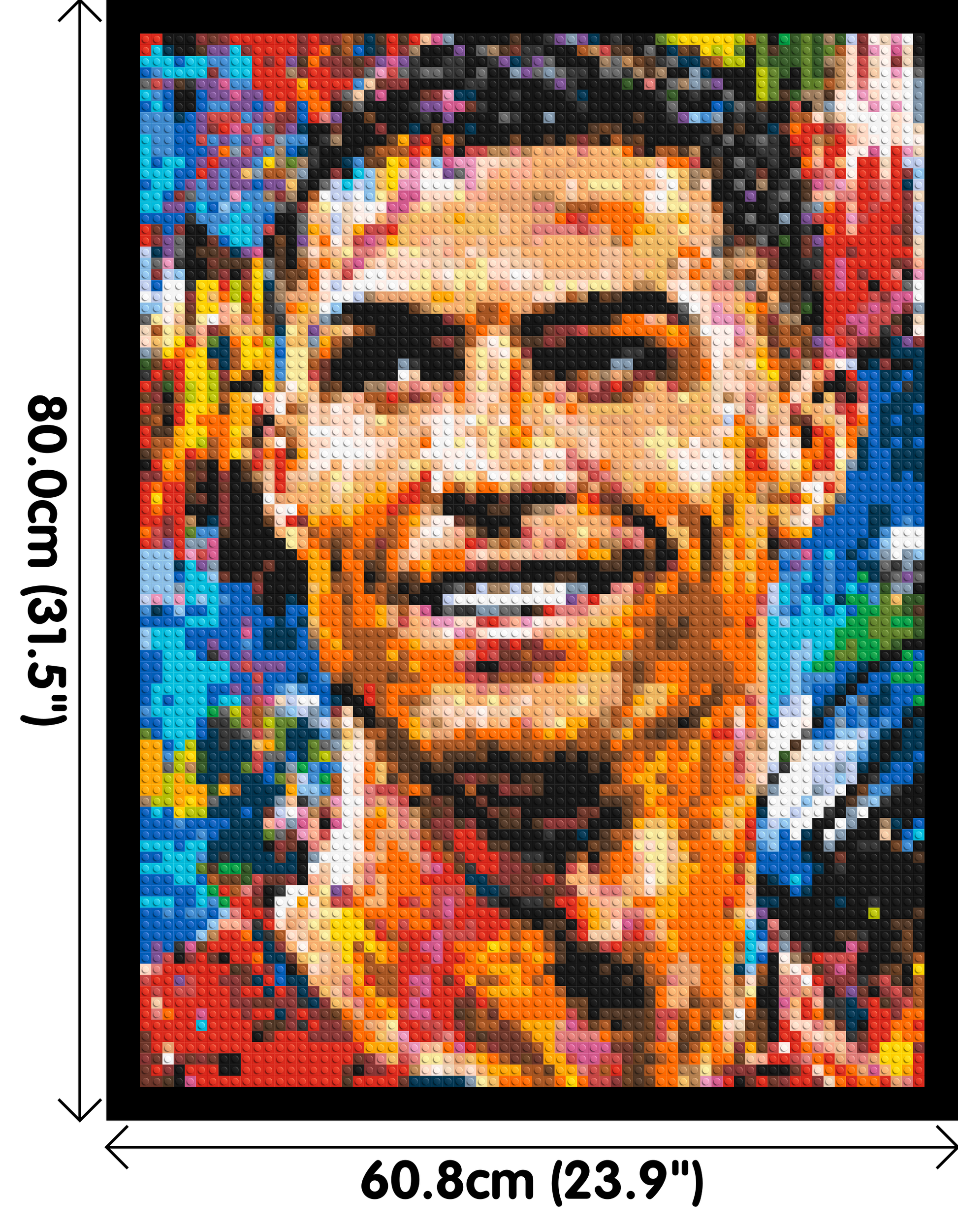 Cristiano Ronaldo Urban Pop - Brick Art Mosaic Kit 3x4 dimensions with frame